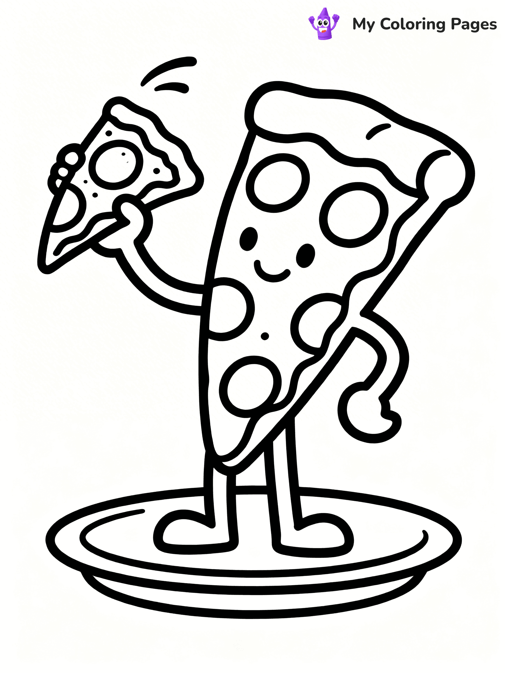 Cute Junk Food Coloring Pages - 86