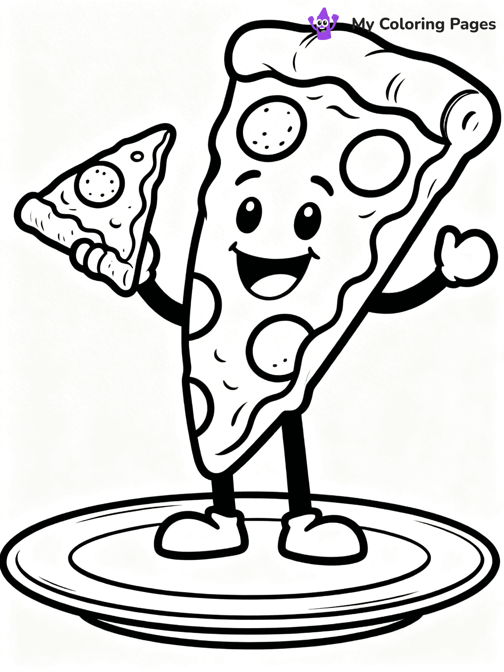 Cute Junk Food Coloring Pages - 85