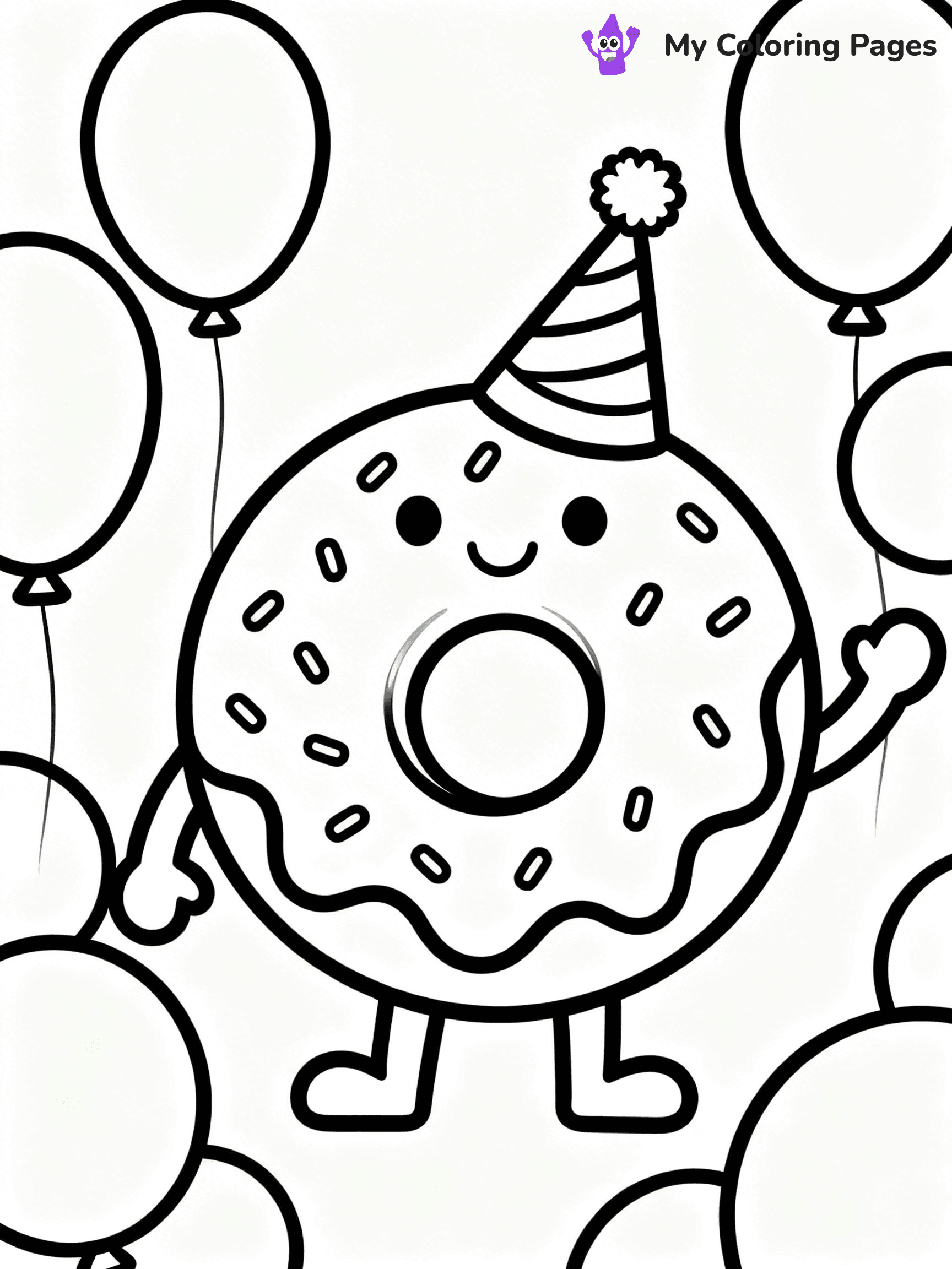 Cute Junk Food Coloring Pages - 81