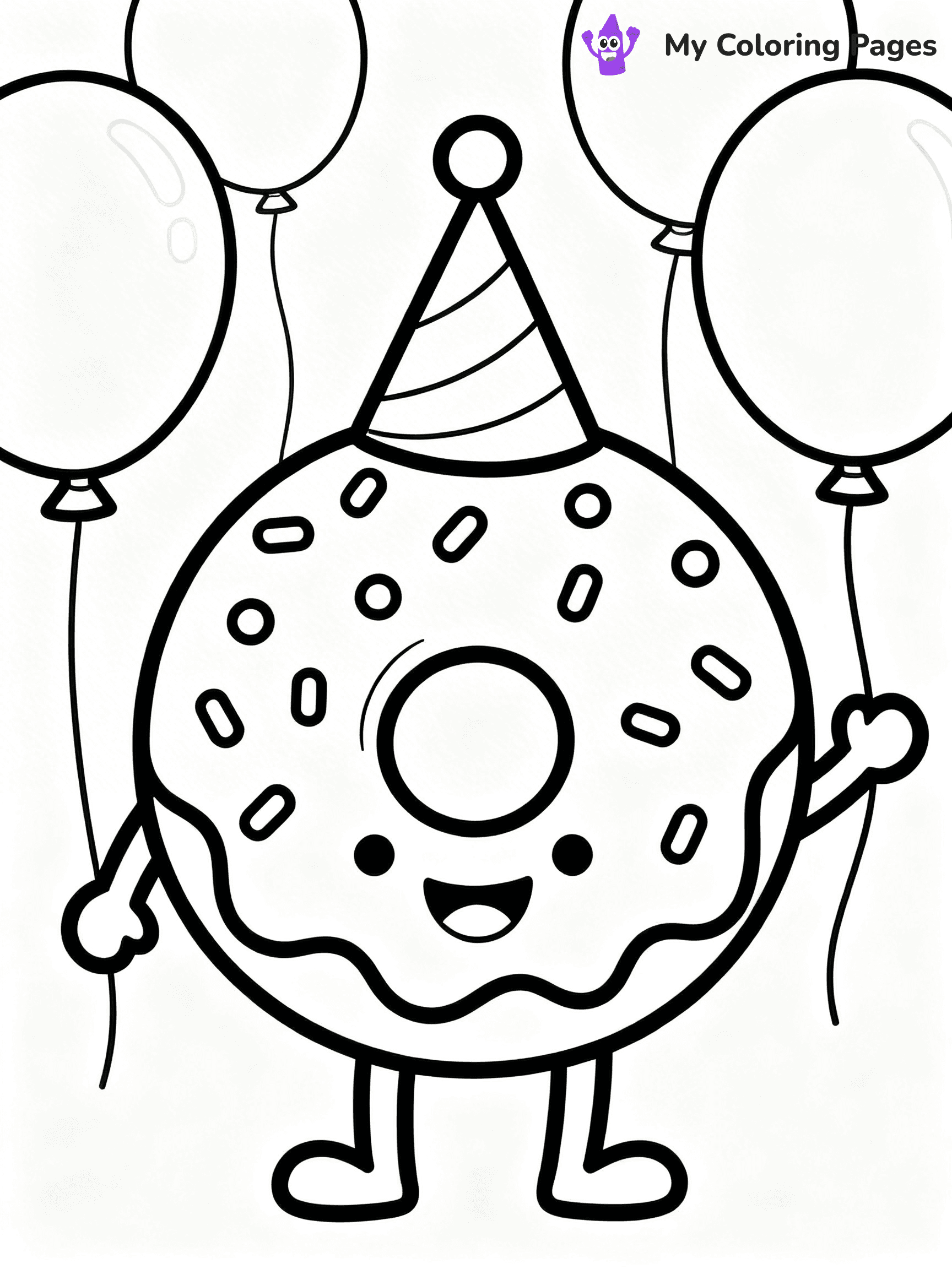 Cute Junk Food Coloring Pages - 80
