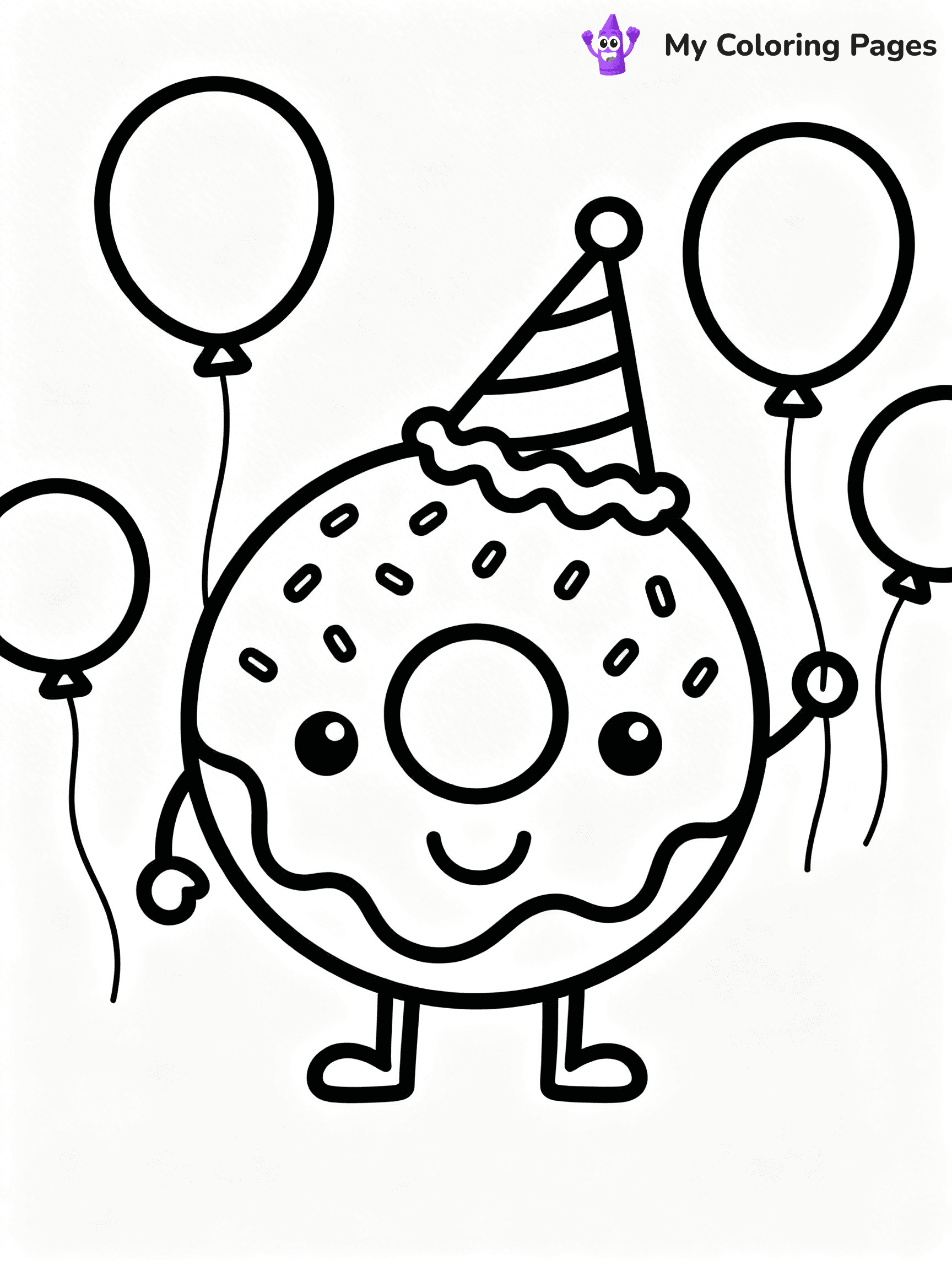Cute Junk Food Coloring Pages - 78