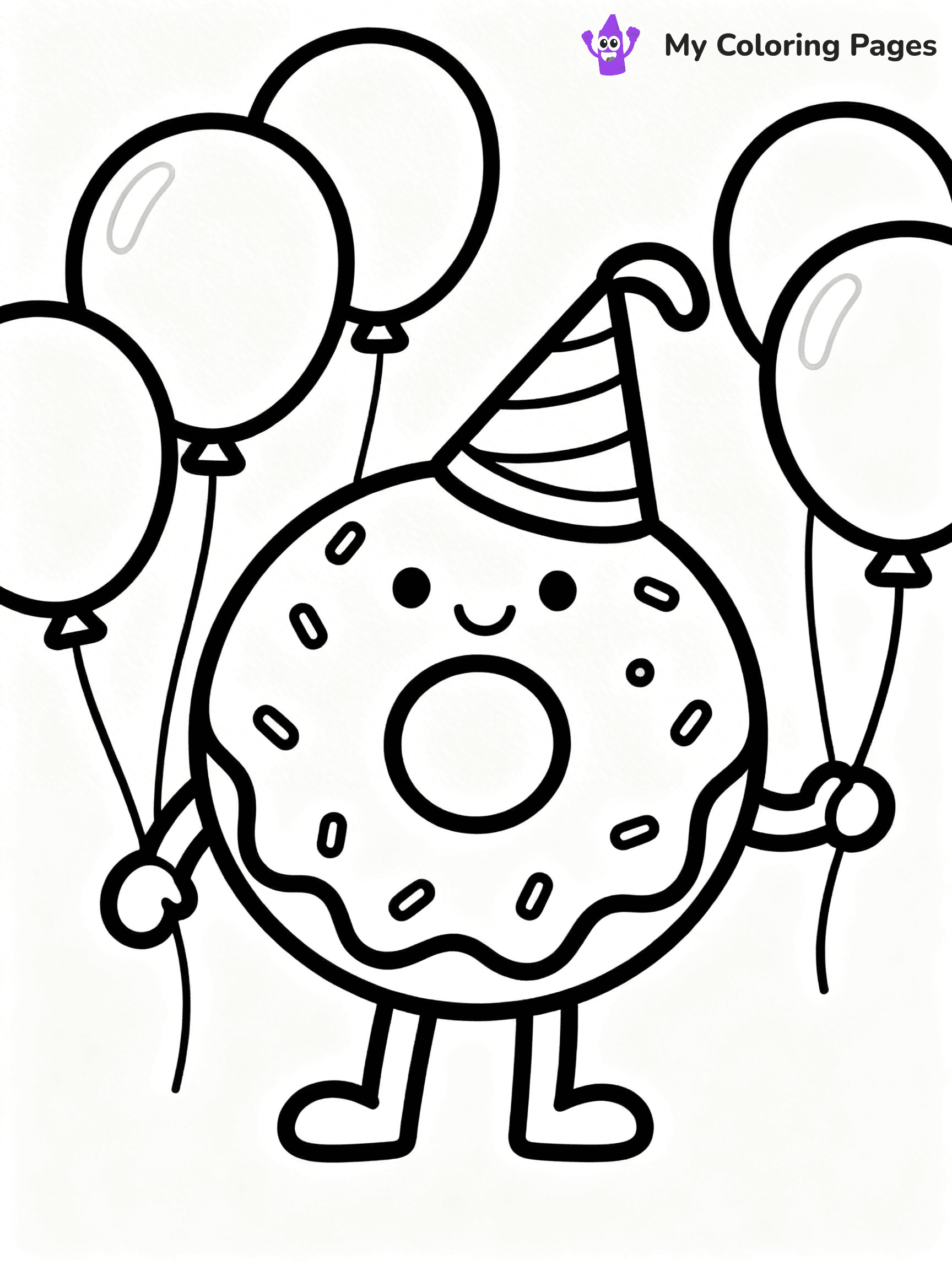 Cute Junk Food Coloring Pages - 77