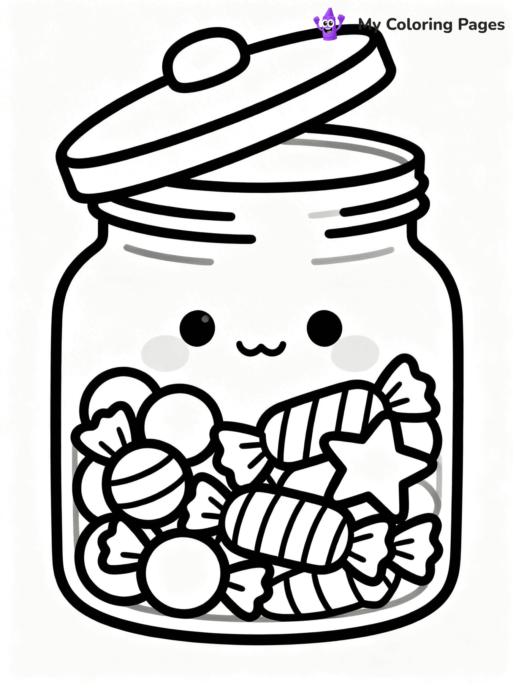 Cute Junk Food Coloring Pages - 75