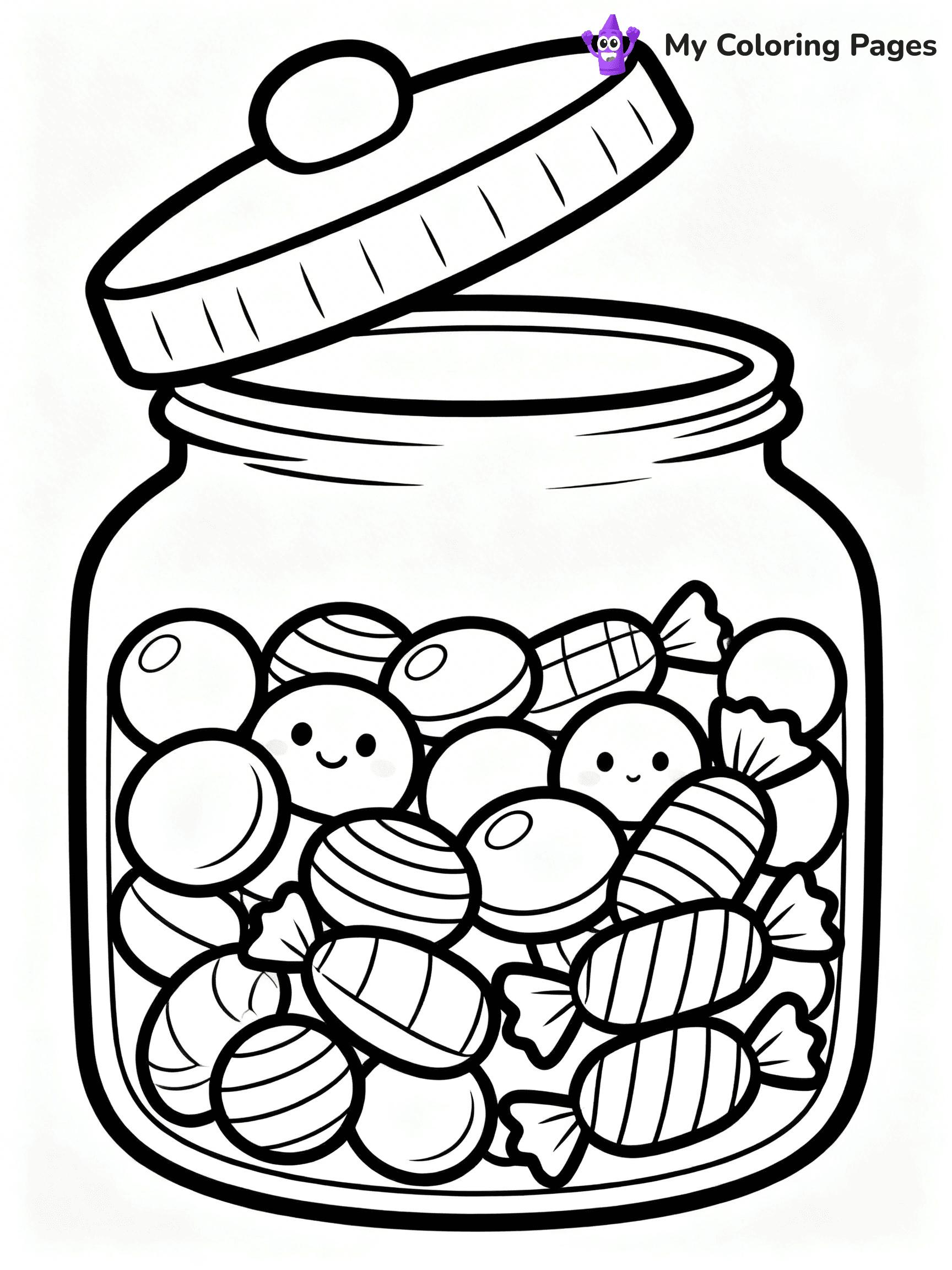 Cute Junk Food Coloring Pages - 71