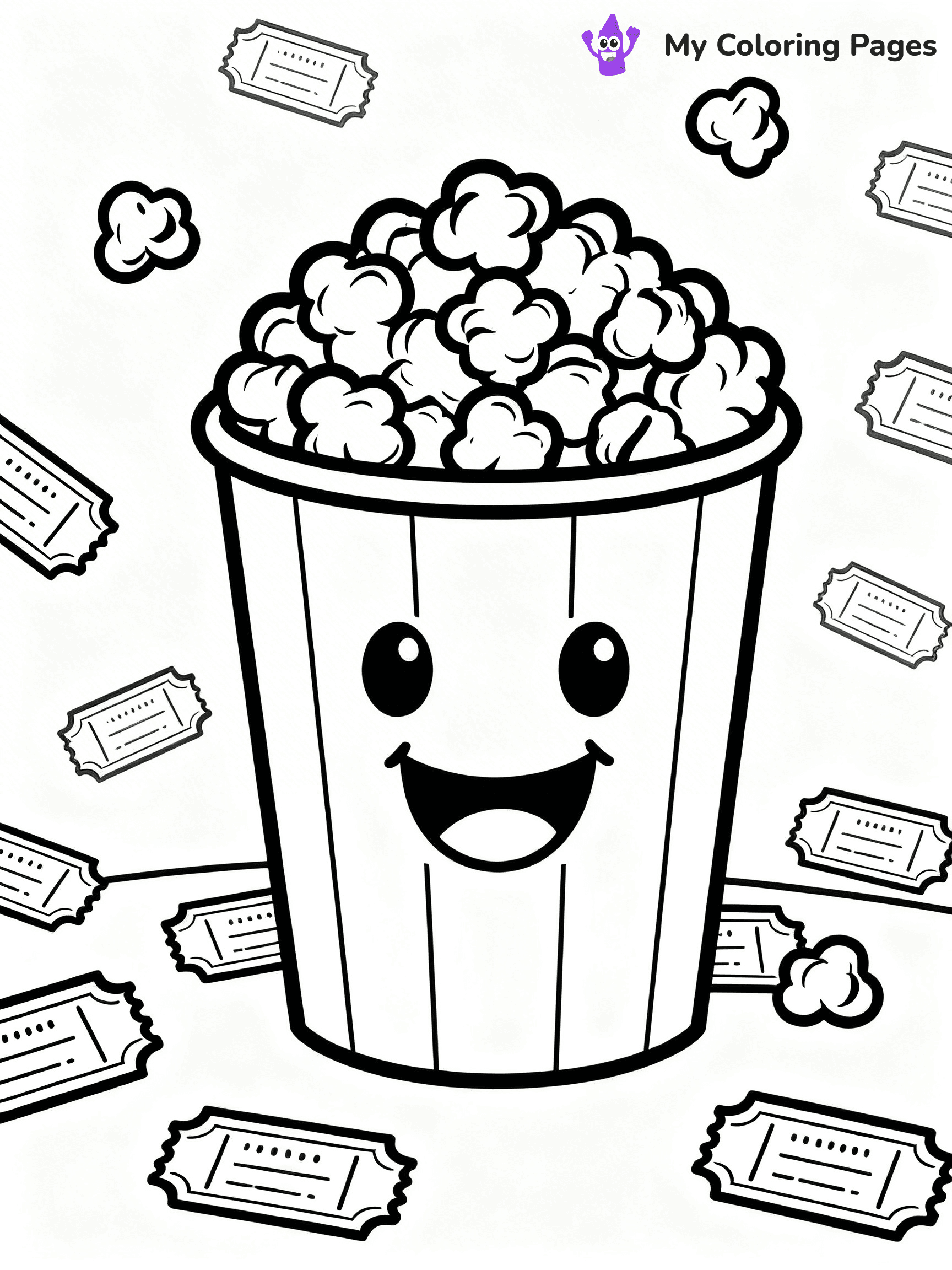 Cute Junk Food Coloring Pages - 57