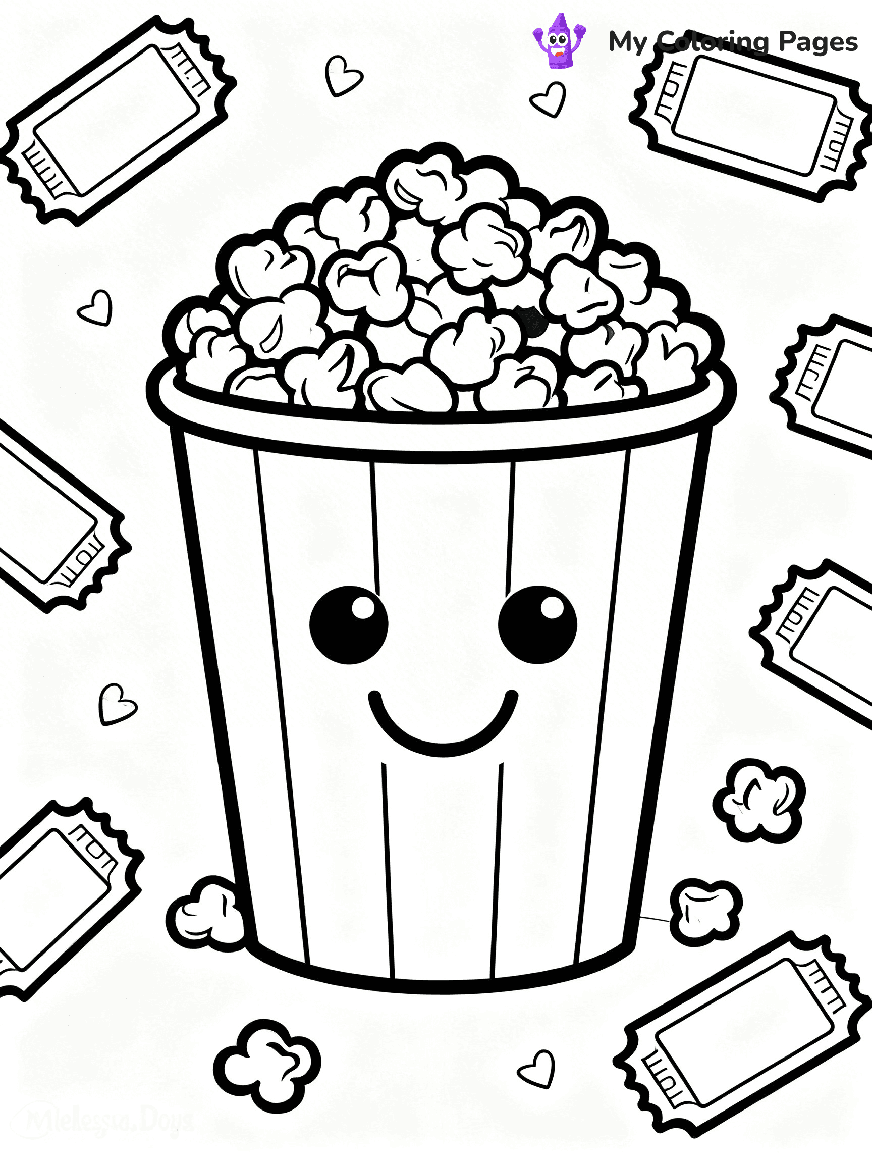 Cute Junk Food Coloring Pages - 56