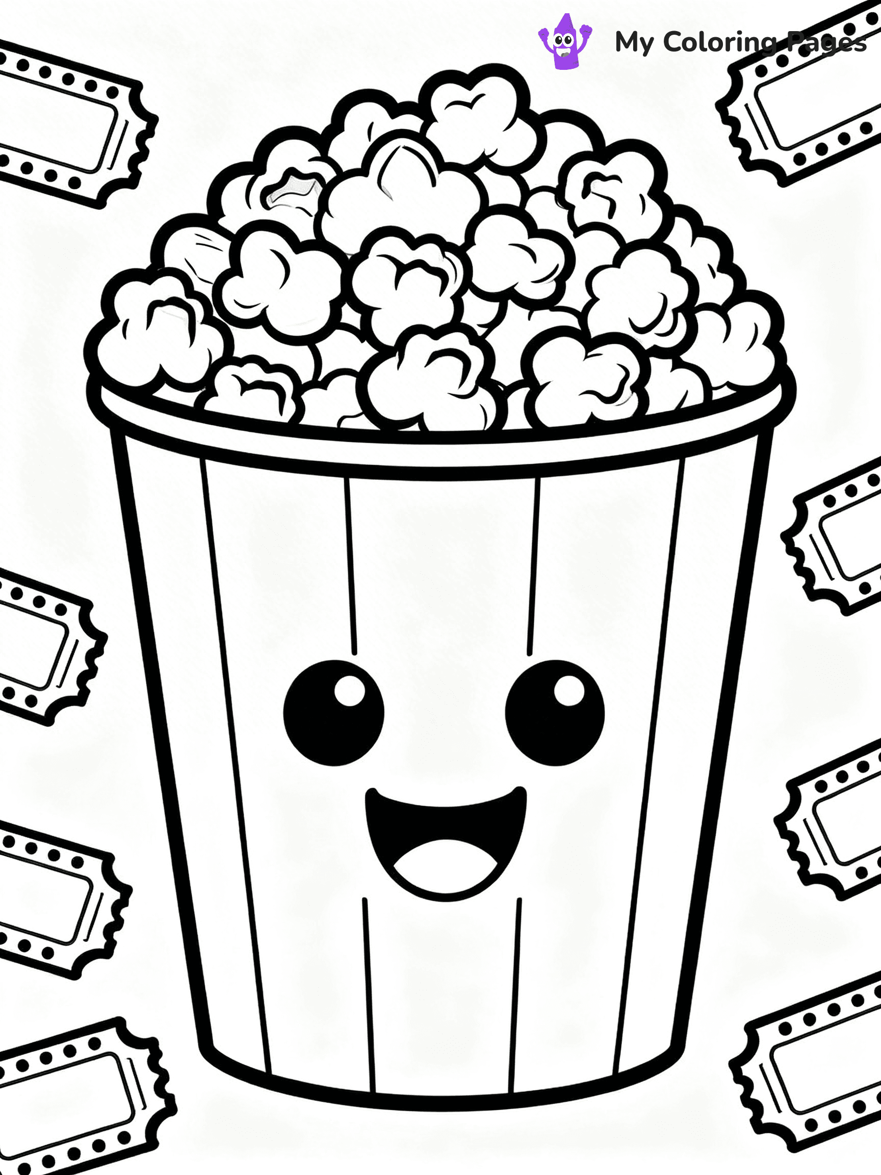 Cute Junk Food Coloring Pages - 55