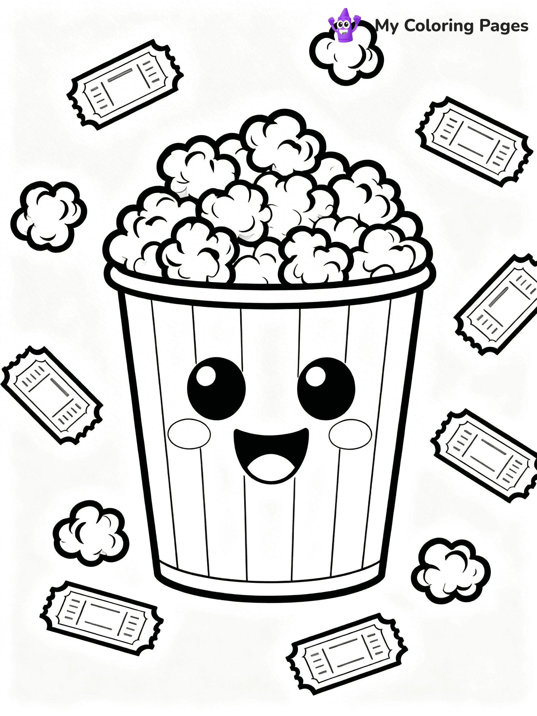 Cute Junk Food Coloring Pages - 54