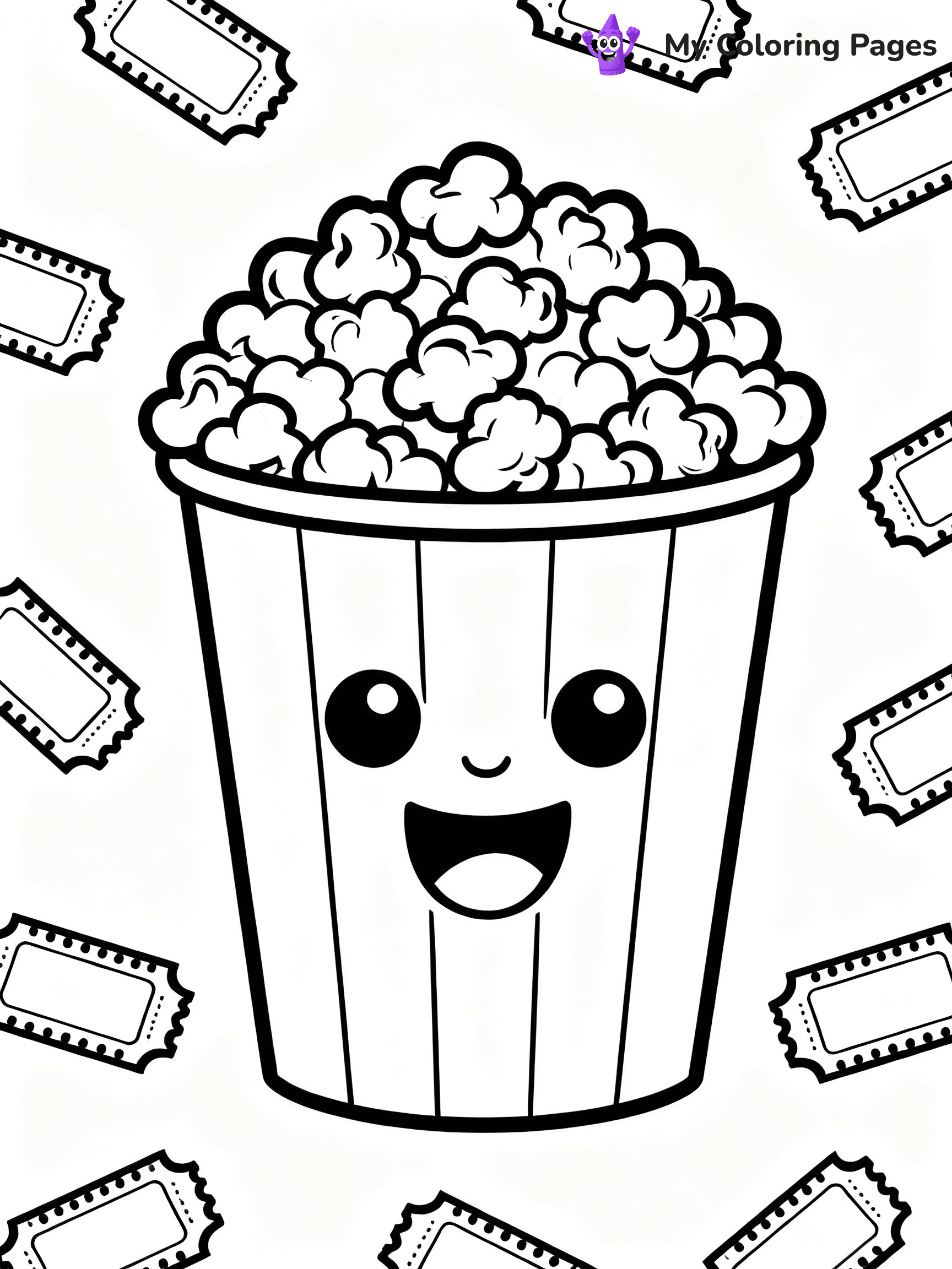 Cute Junk Food Coloring Pages - 52