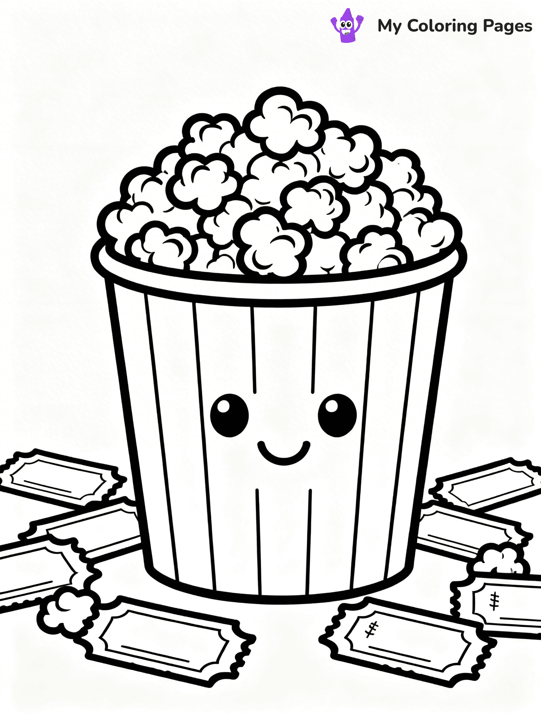 Cute Junk Food Coloring Pages - 51