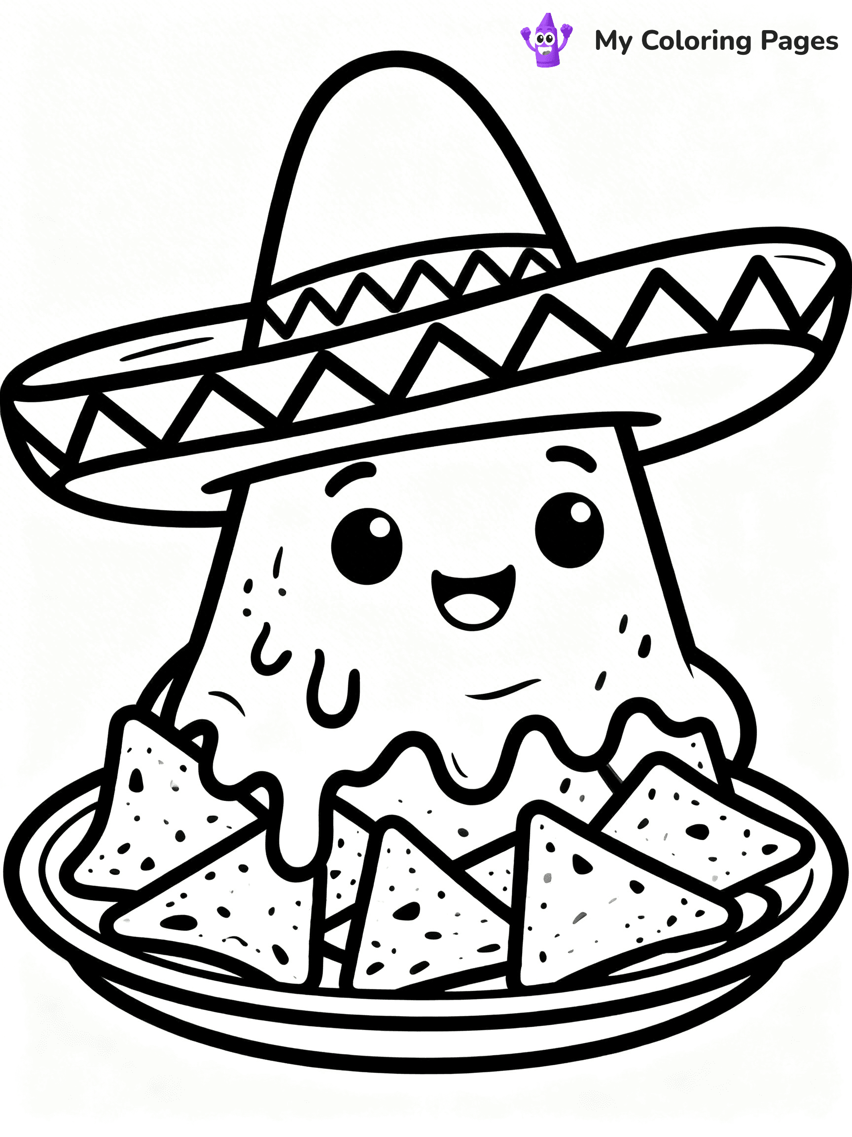 Cute Junk Food Coloring Pages - 37