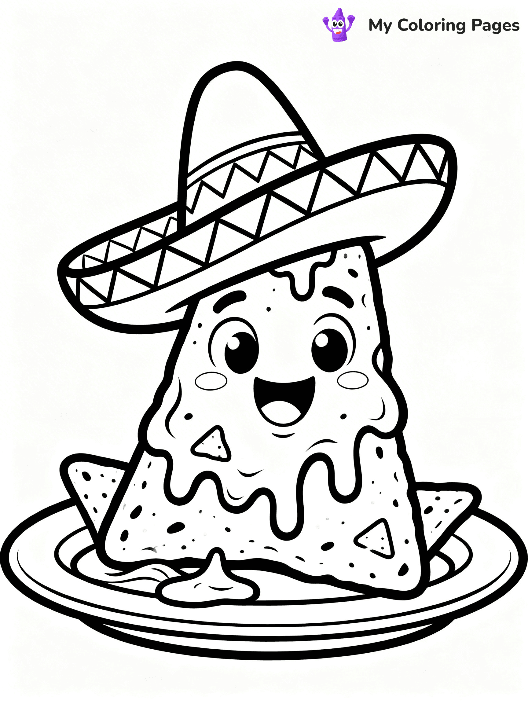 Cute Junk Food Coloring Pages - 36
