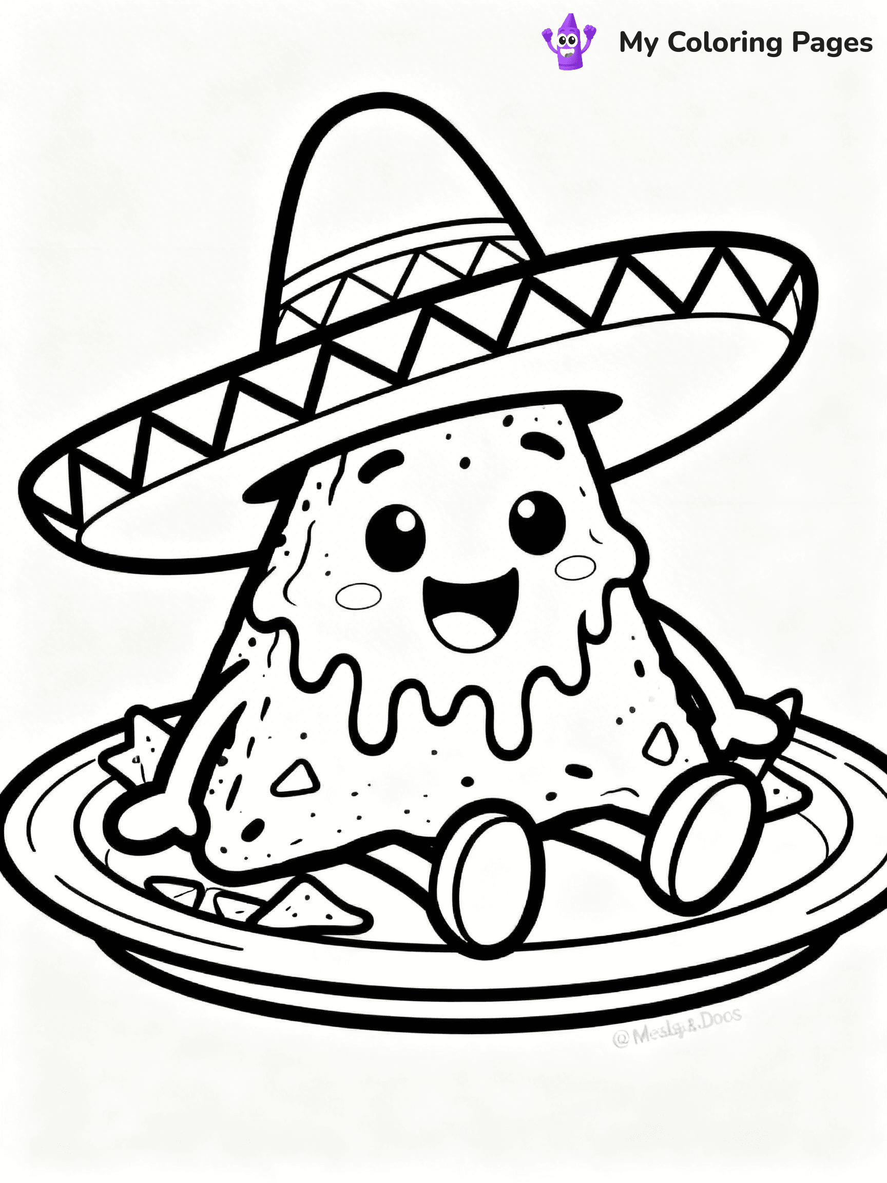 Cute Junk Food Coloring Pages - 35