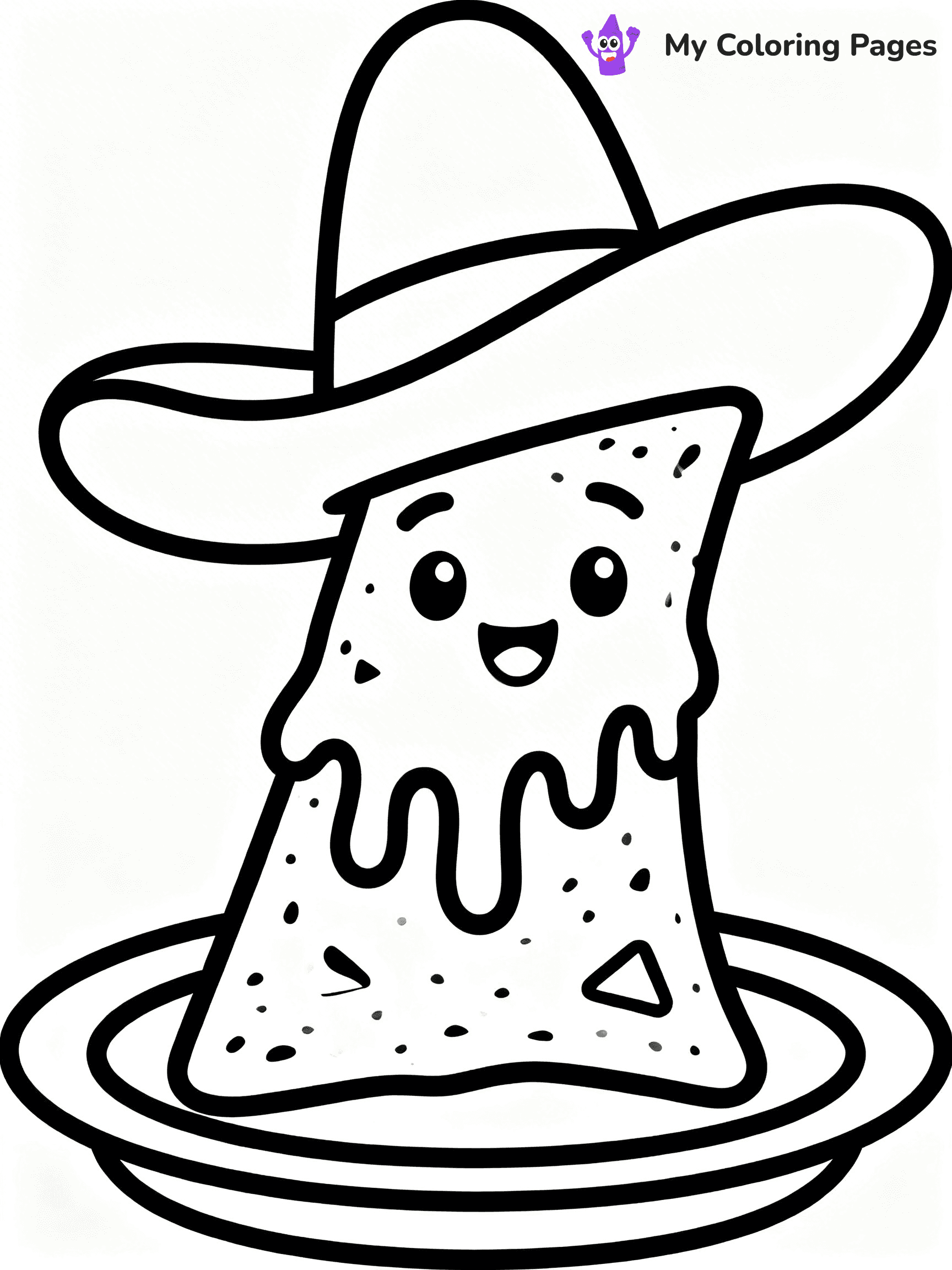 Cute Junk Food Coloring Pages - 34