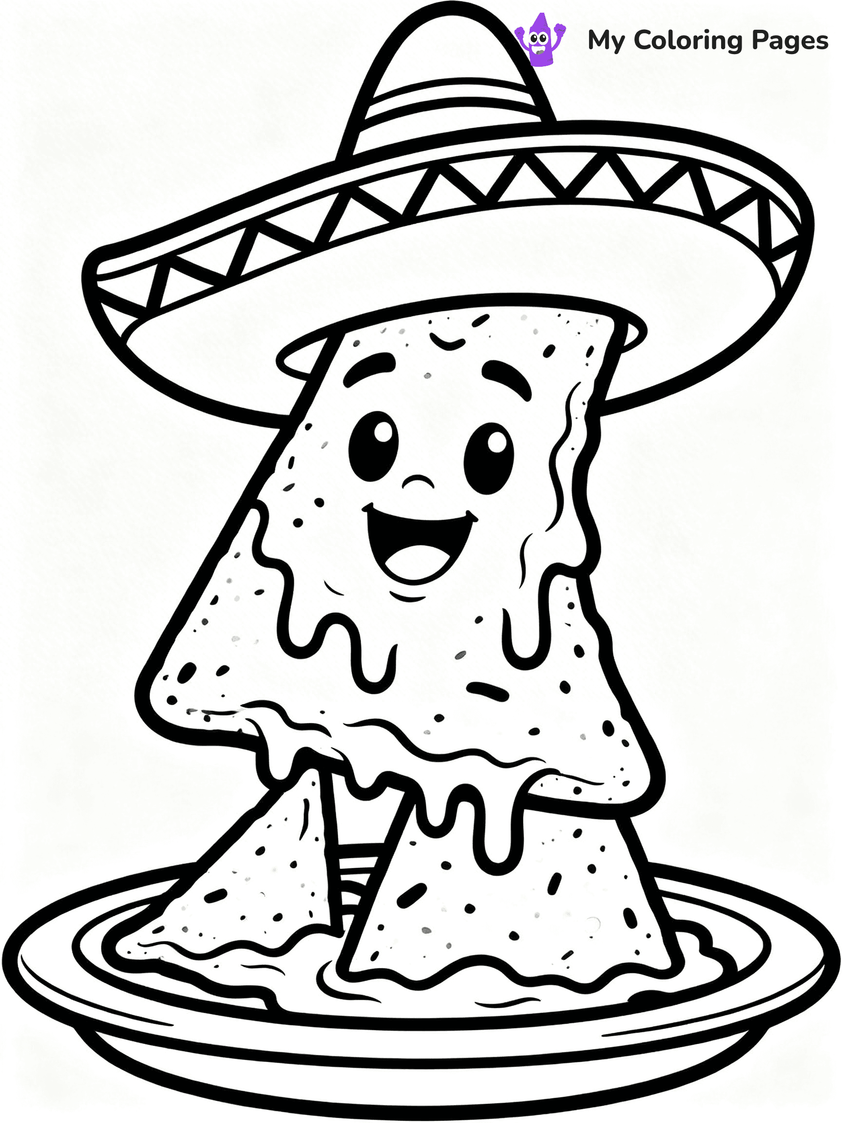 Cute Junk Food Coloring Pages - 32