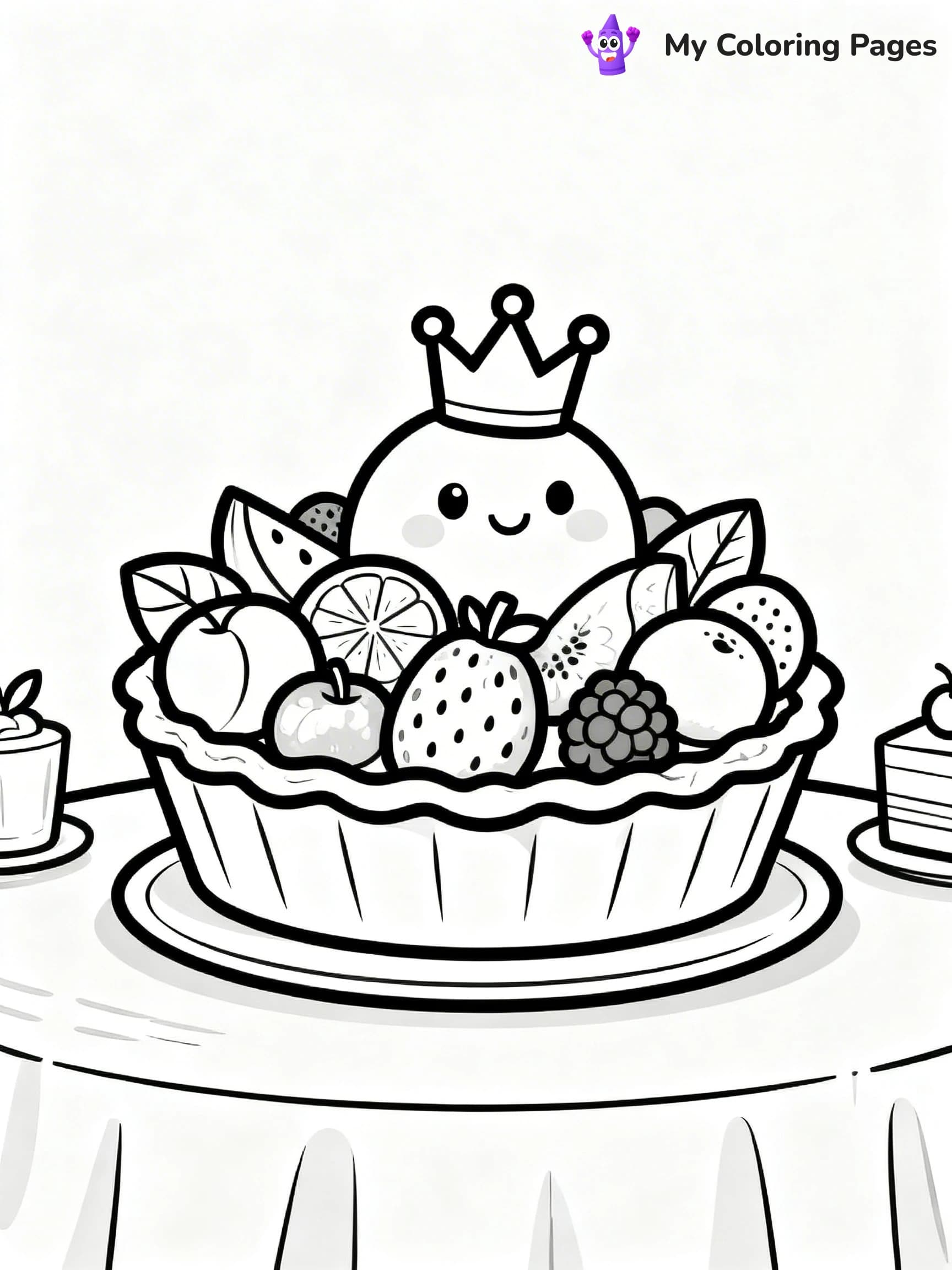 Cute Junk Food Coloring Pages - 17