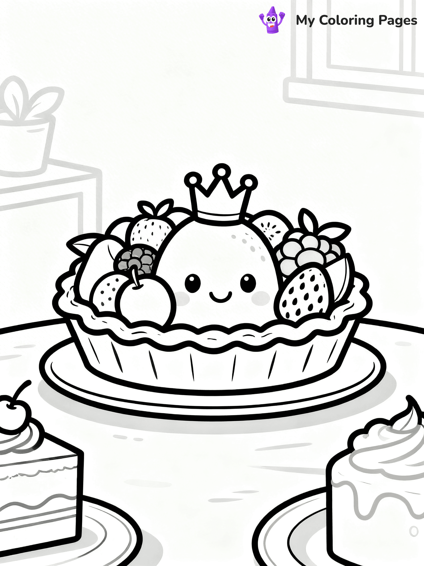 Cute Junk Food Coloring Pages - 16