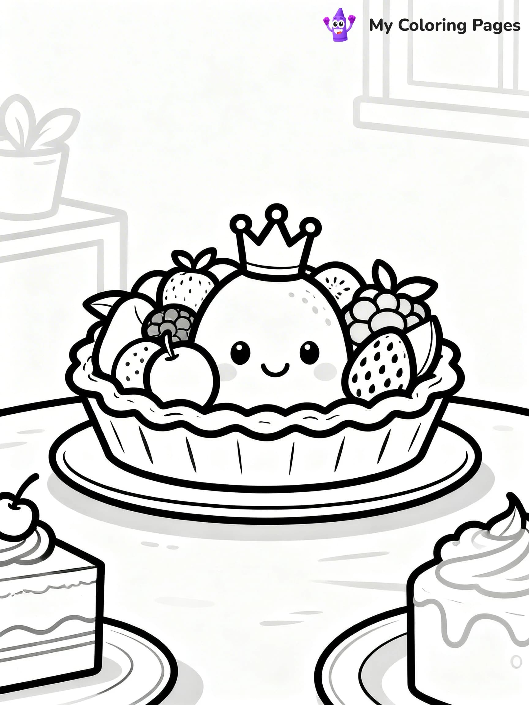 Cute Junk Food Coloring Pages - 16