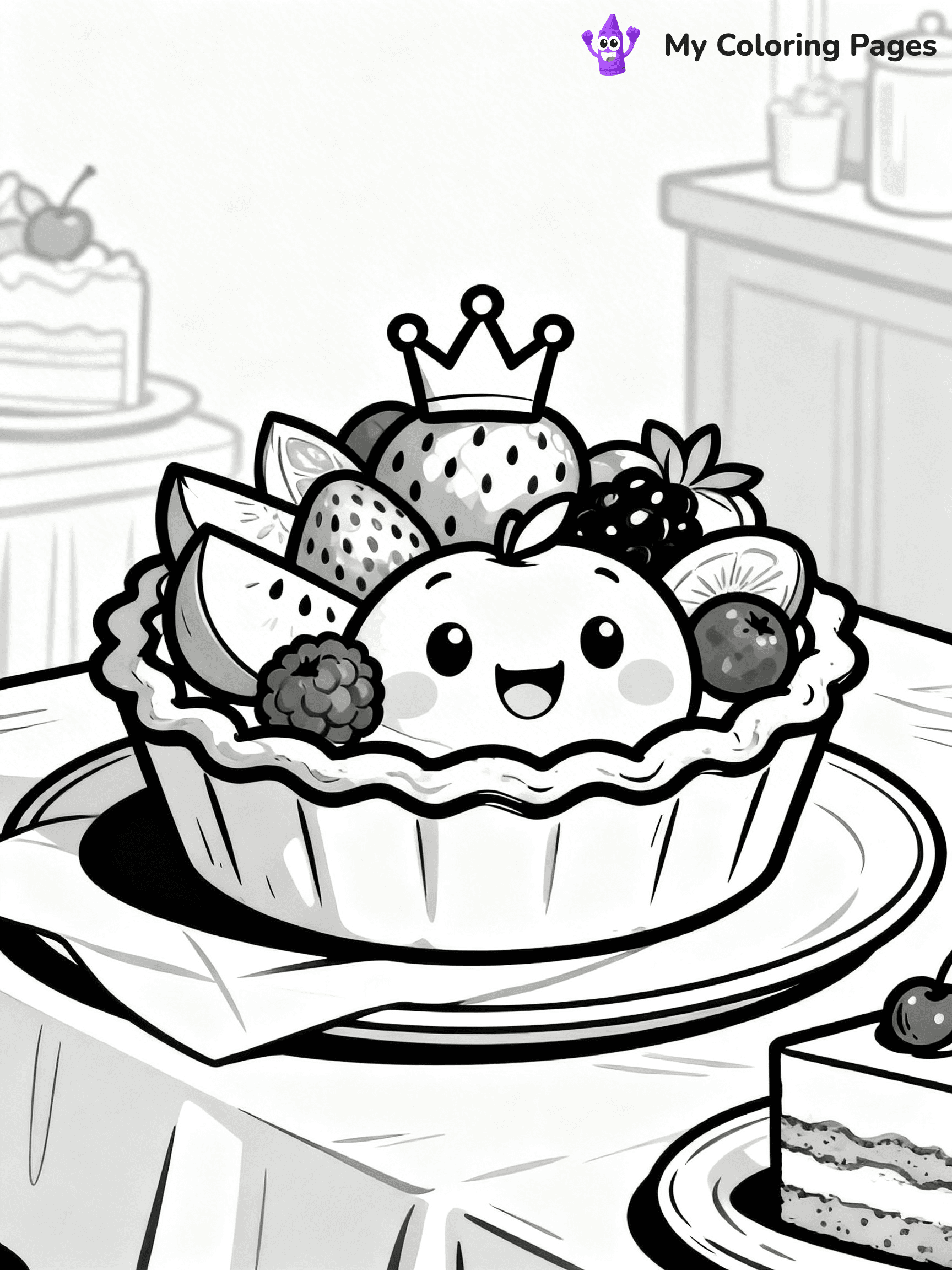 Cute Junk Food Coloring Pages - 15