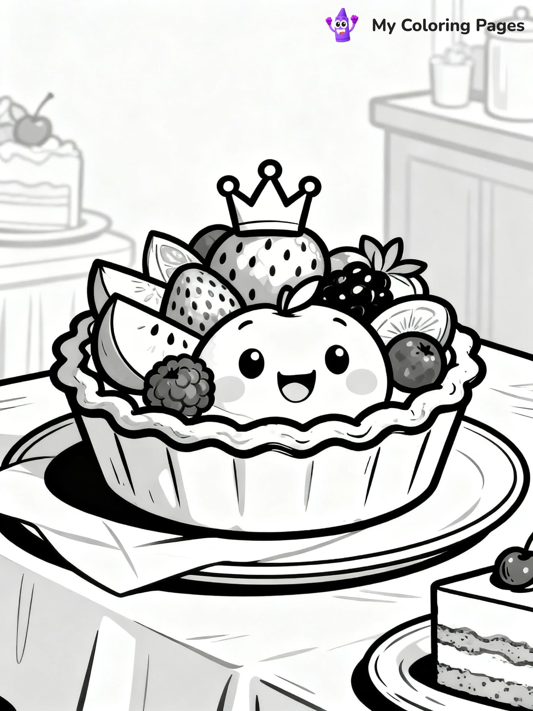 Cute Junk Food Coloring Pages - 15