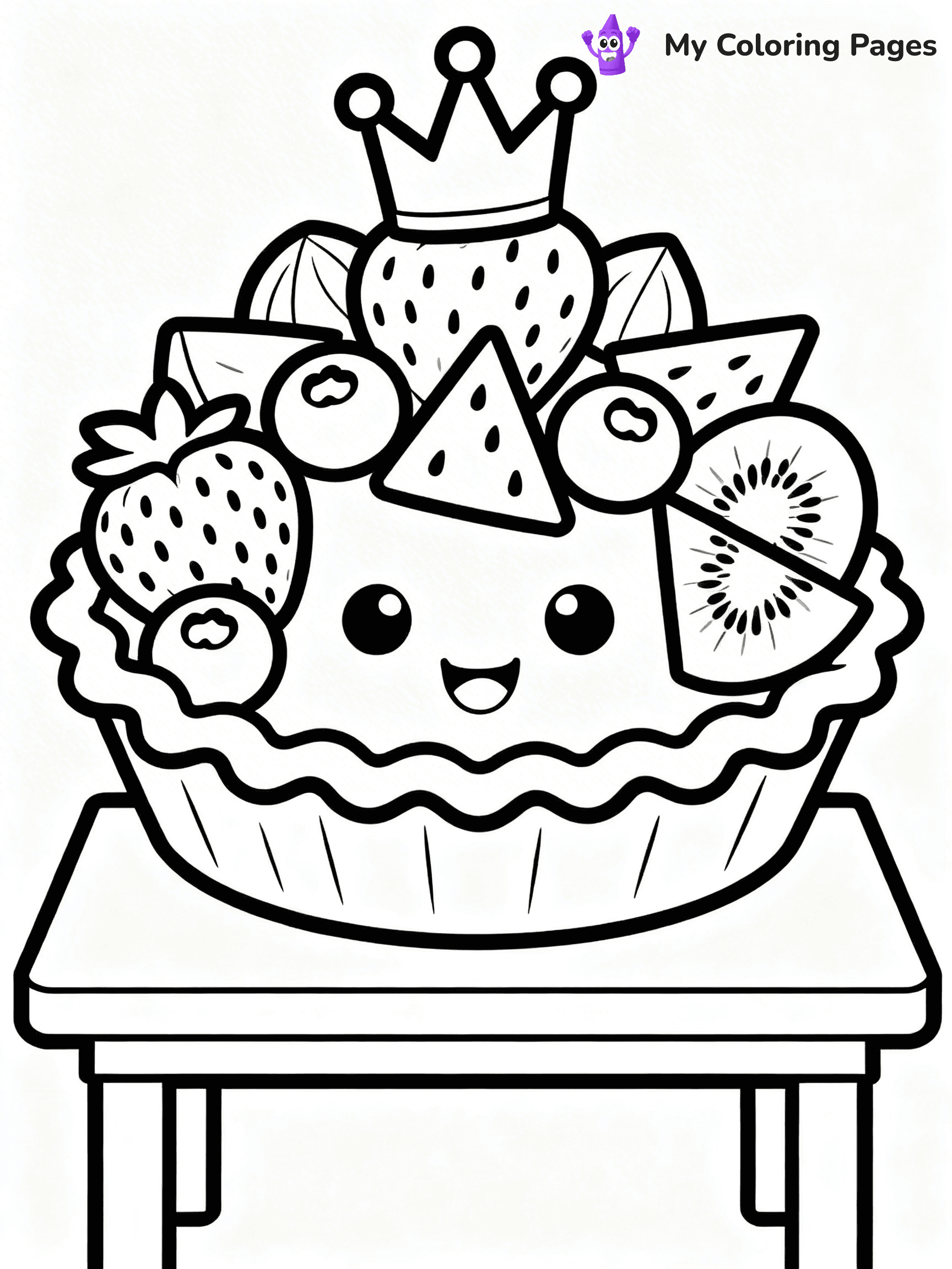 Cute Junk Food Coloring Pages - 14