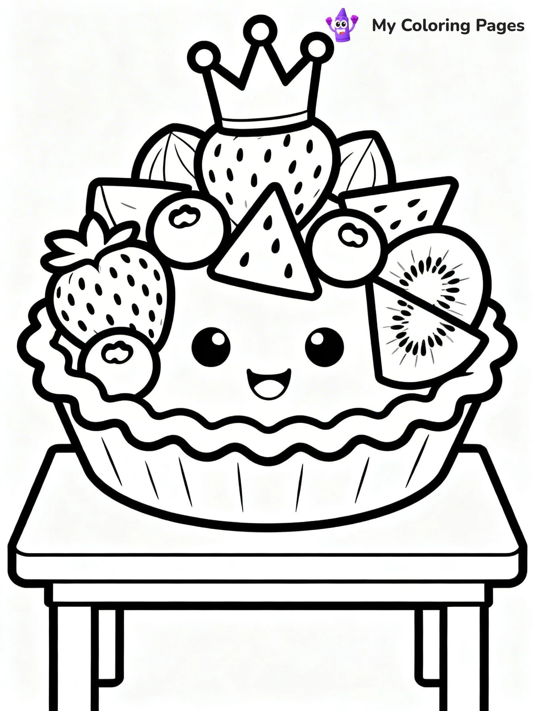 Cute Junk Food Coloring Pages - 14