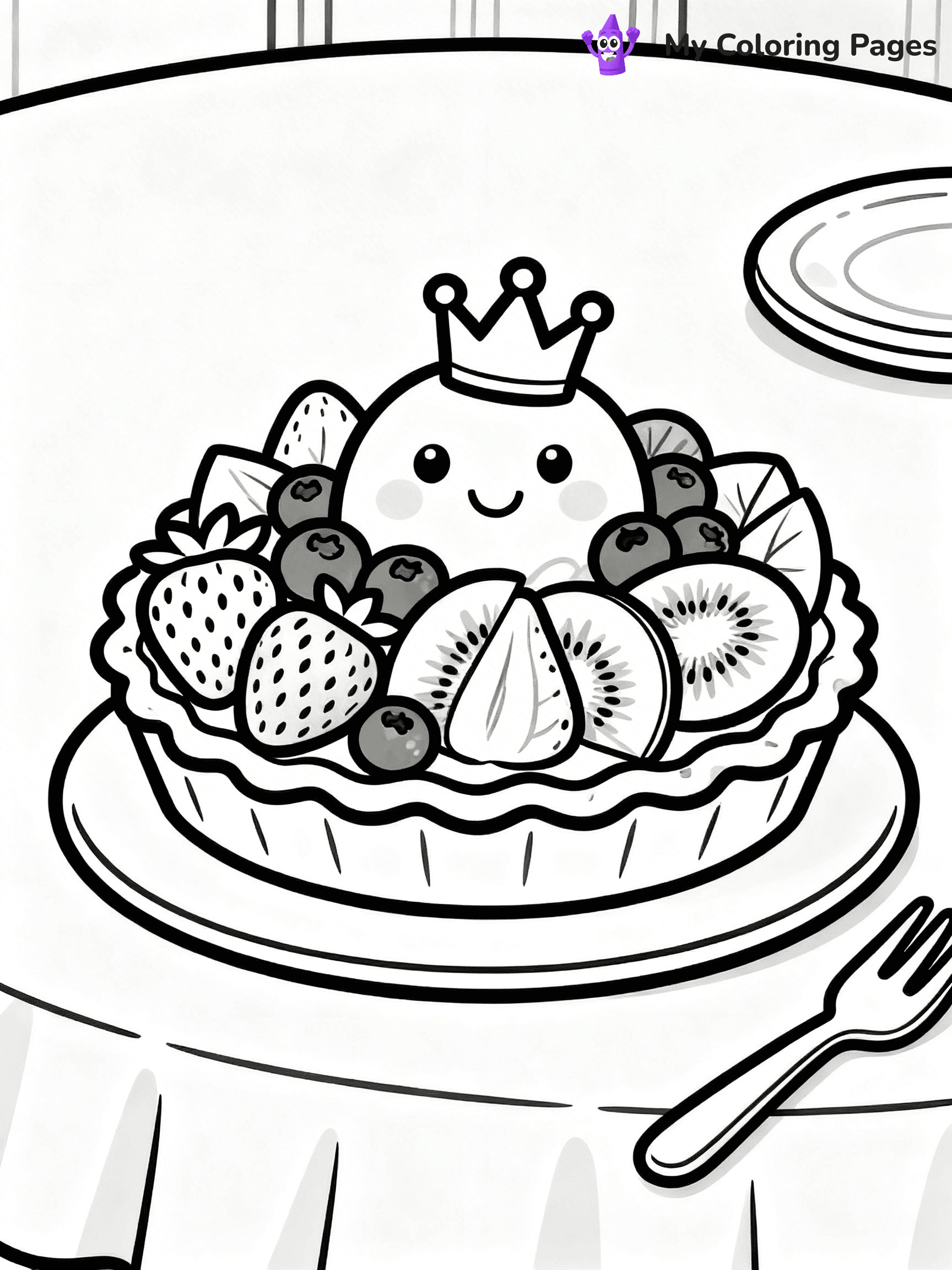 Cute Junk Food Coloring Pages - 13