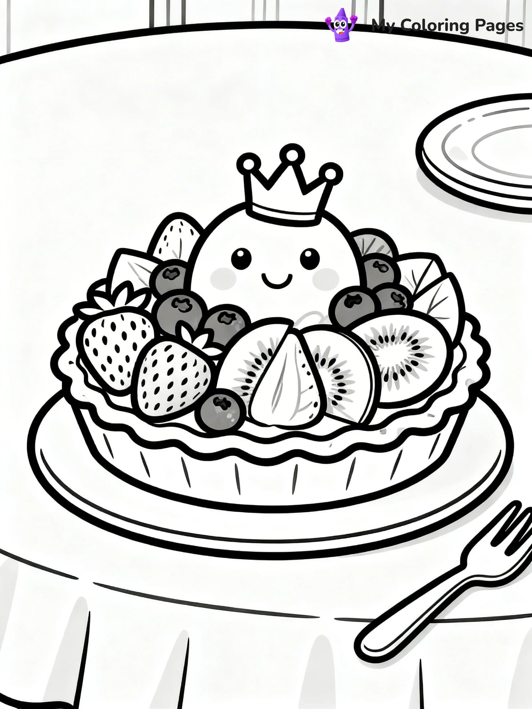Cute Junk Food Coloring Pages - 13