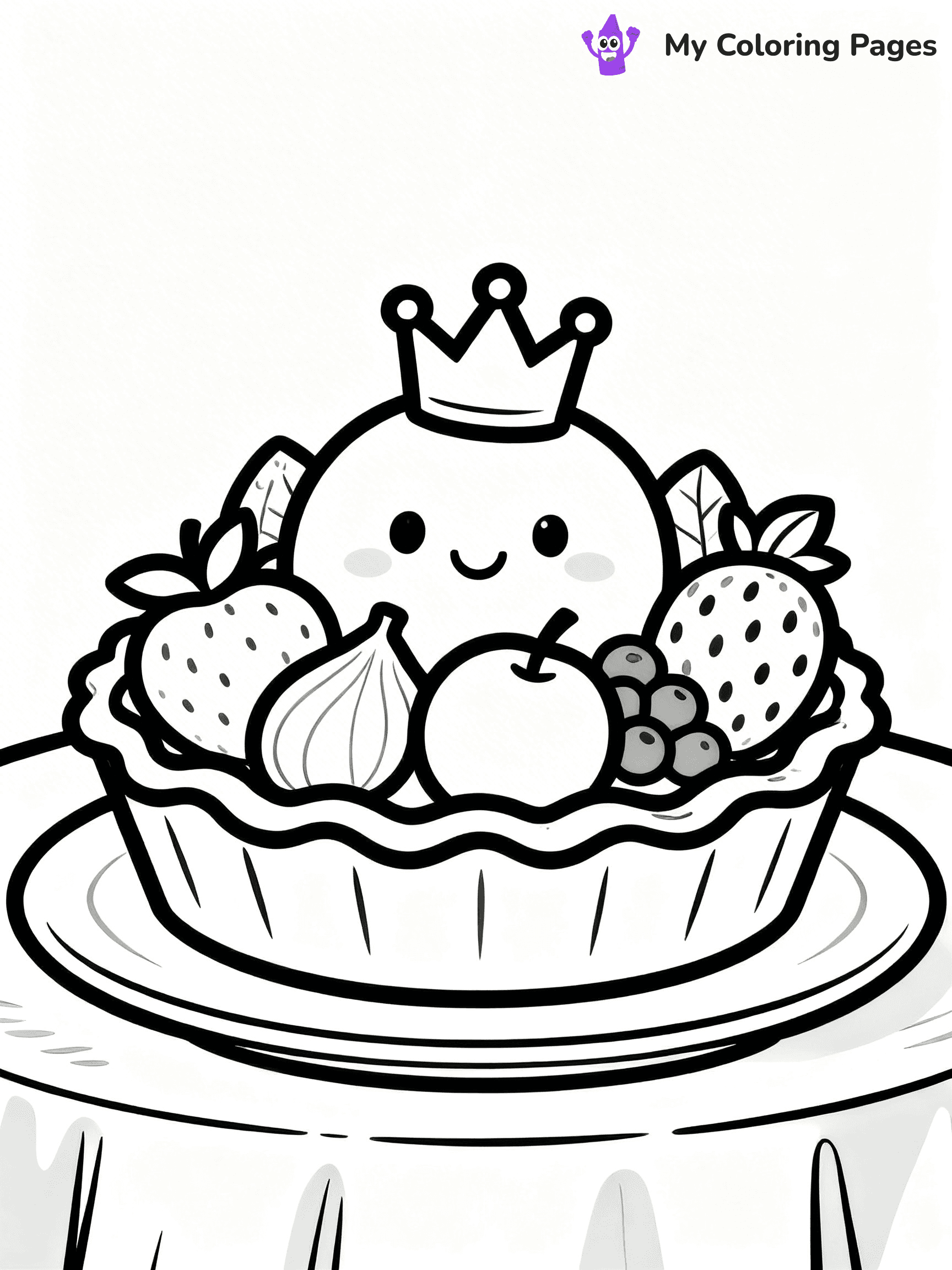 Cute Junk Food Coloring Pages - 12
