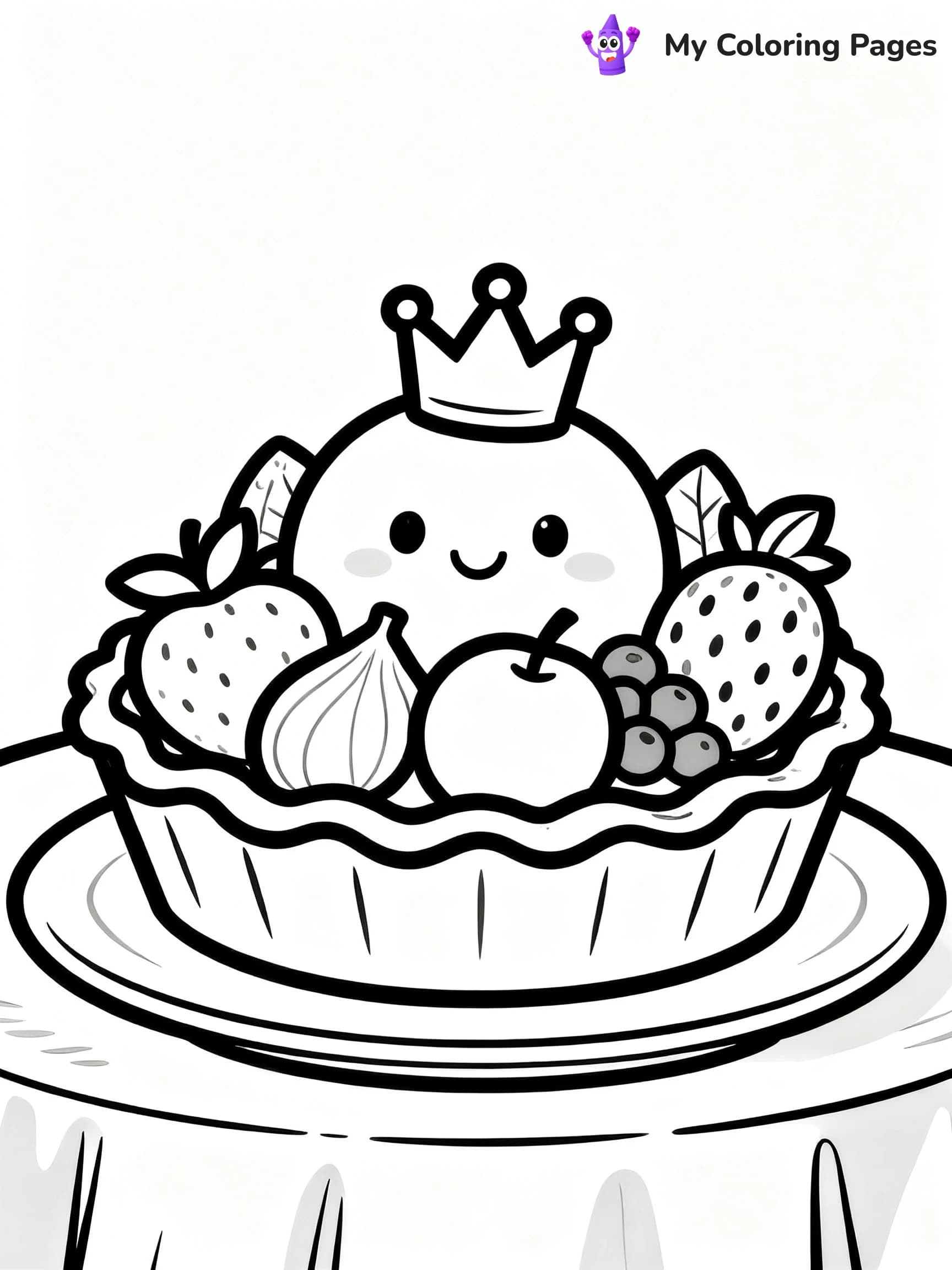 Cute Junk Food Coloring Pages - 12