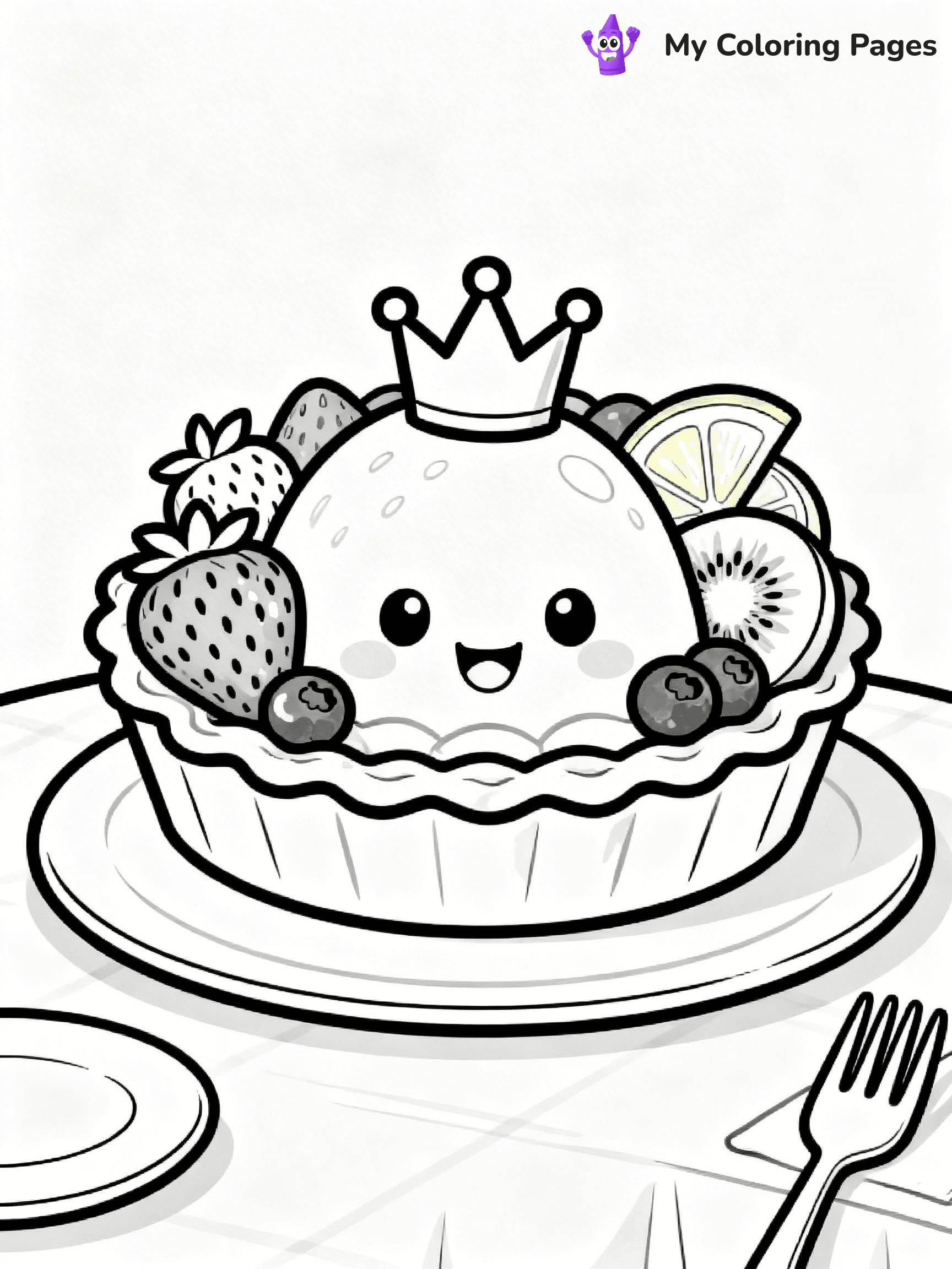 Cute Junk Food Coloring Pages - 11