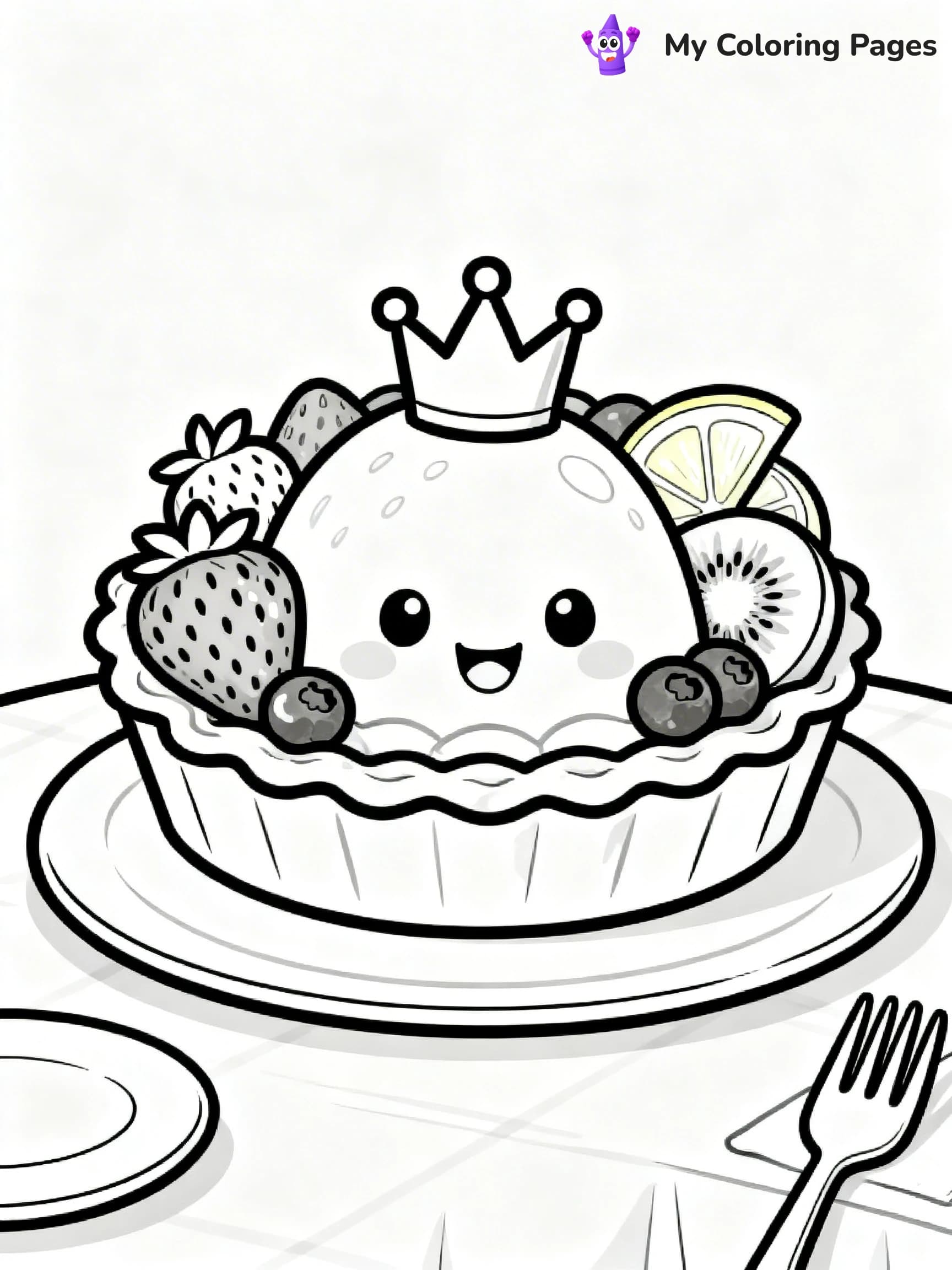 Cute Junk Food Coloring Pages - 11