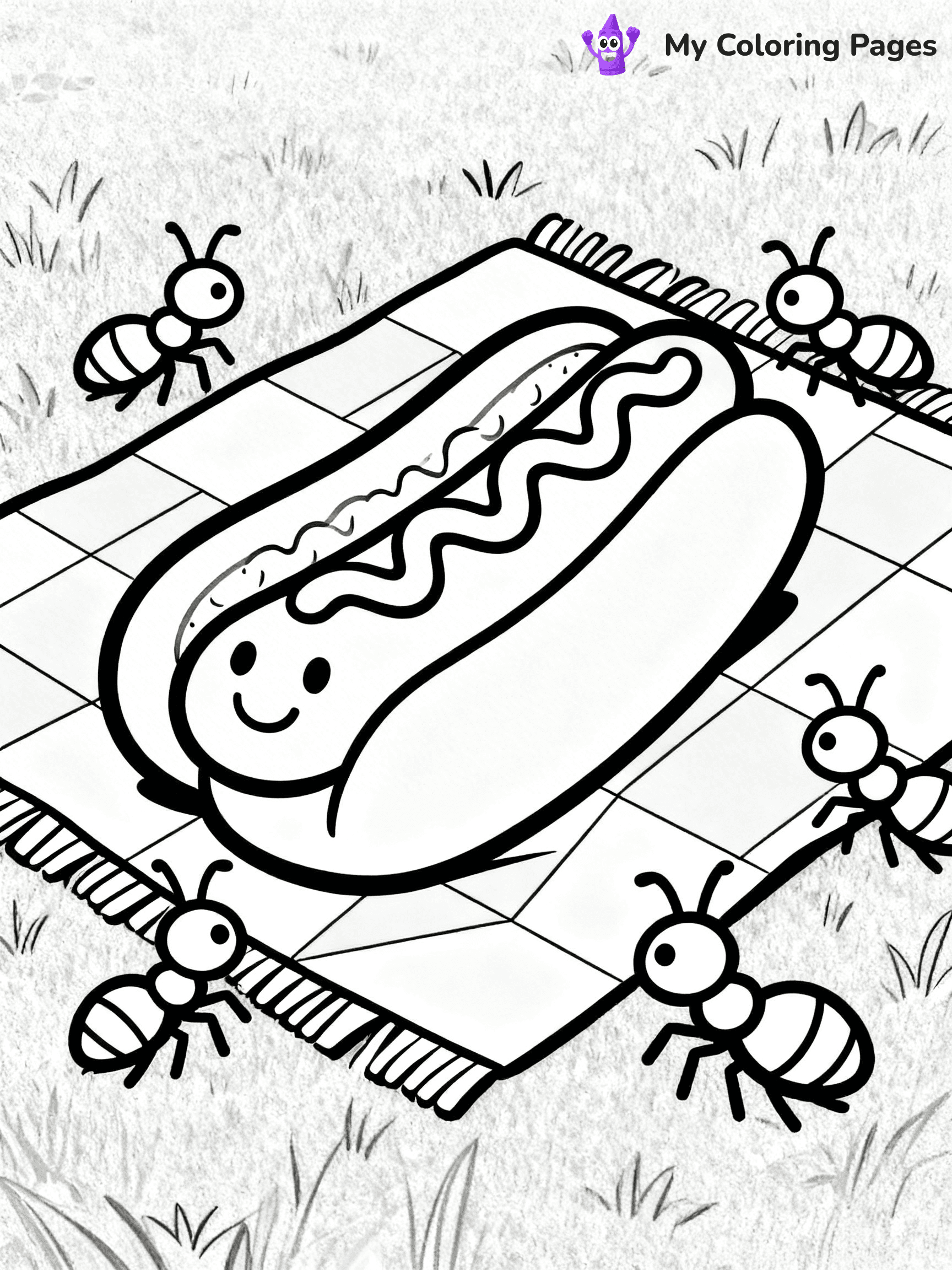 Cute Junk Food Coloring Pages - 10