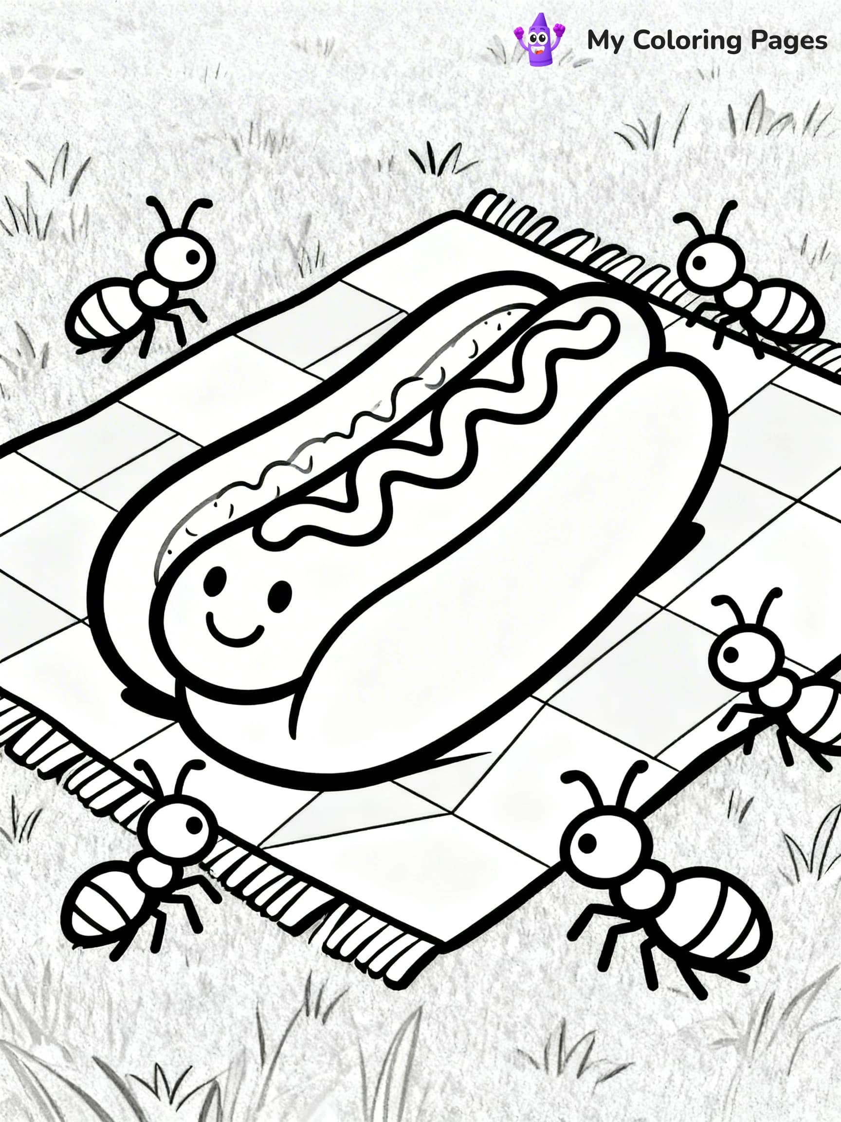 Cute Junk Food Coloring Pages - 10