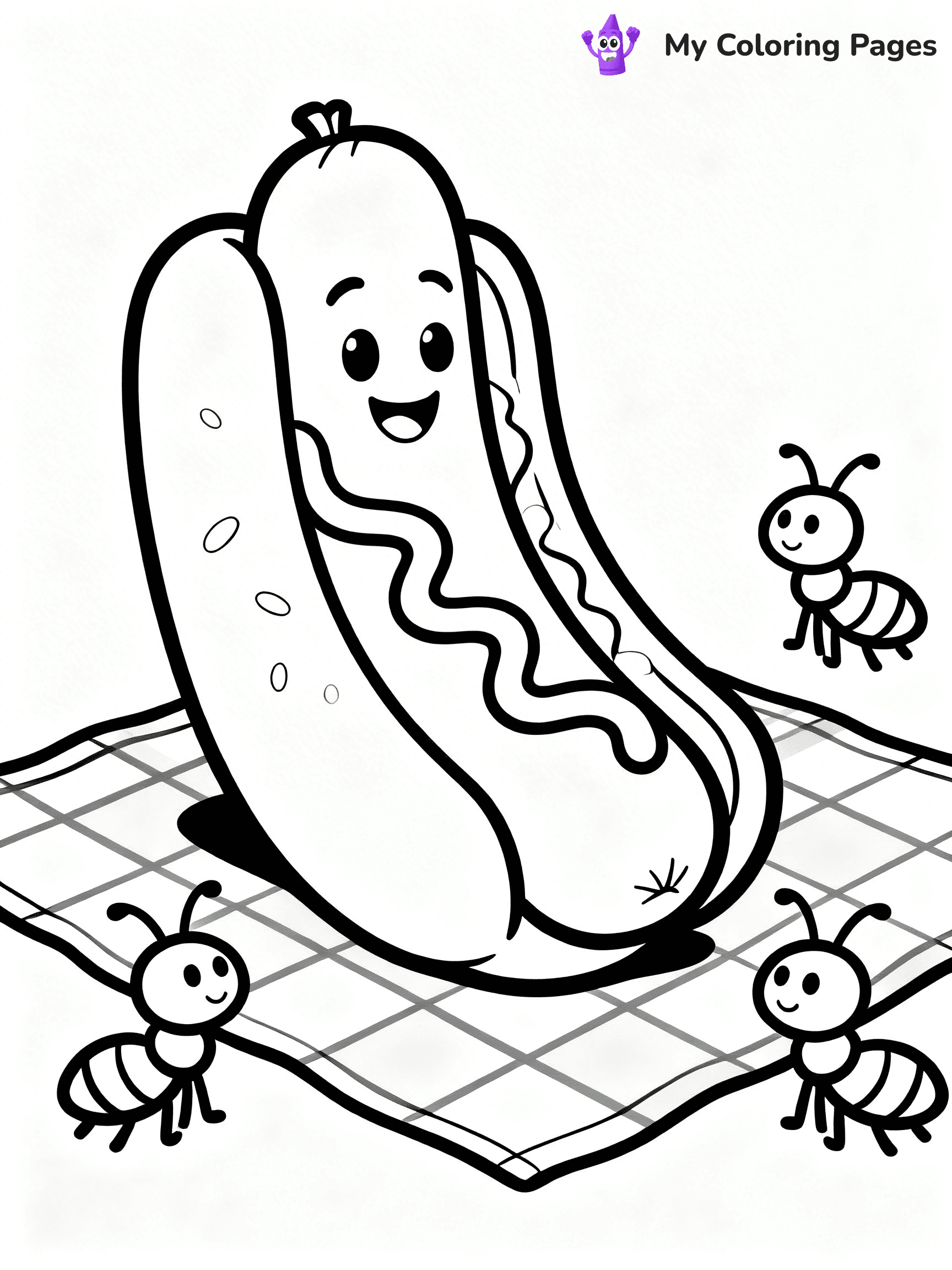 Cute Junk Food Coloring Pages - 9