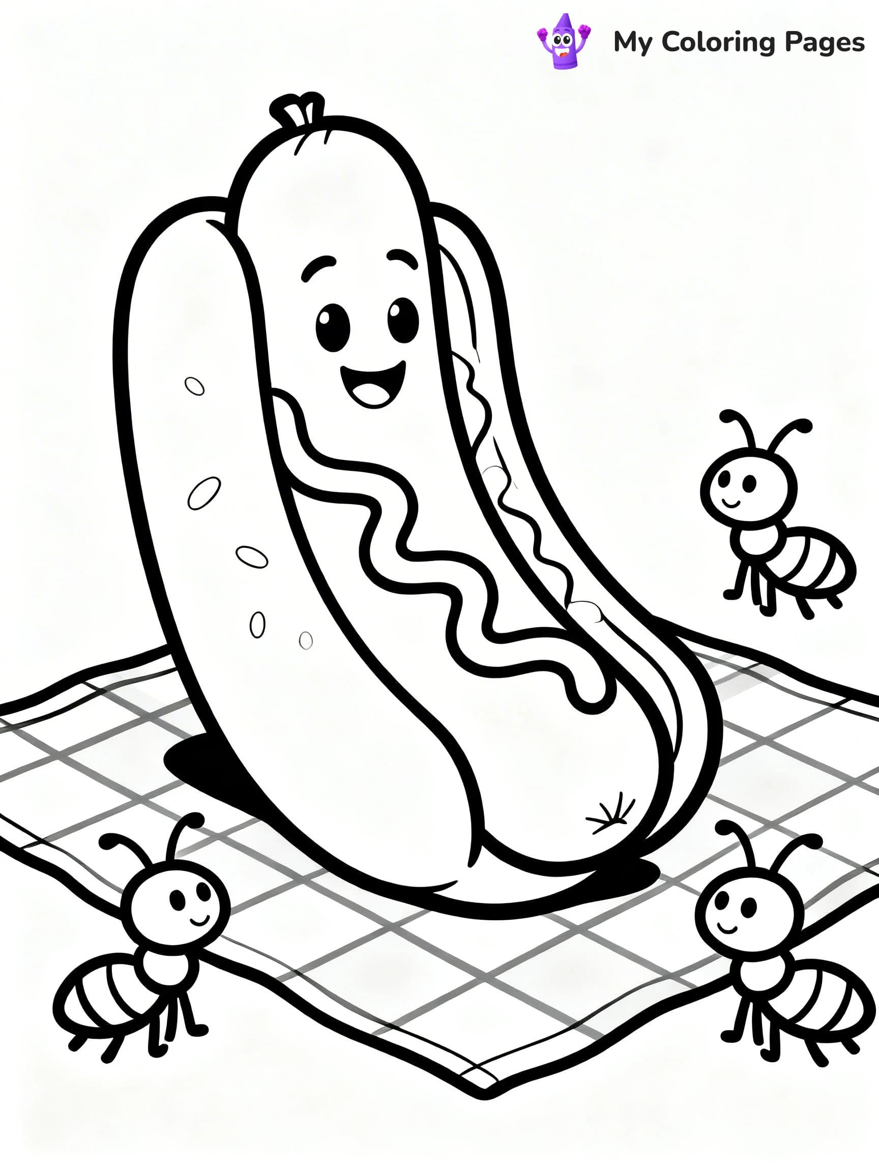 Cute Junk Food Coloring Pages - 9