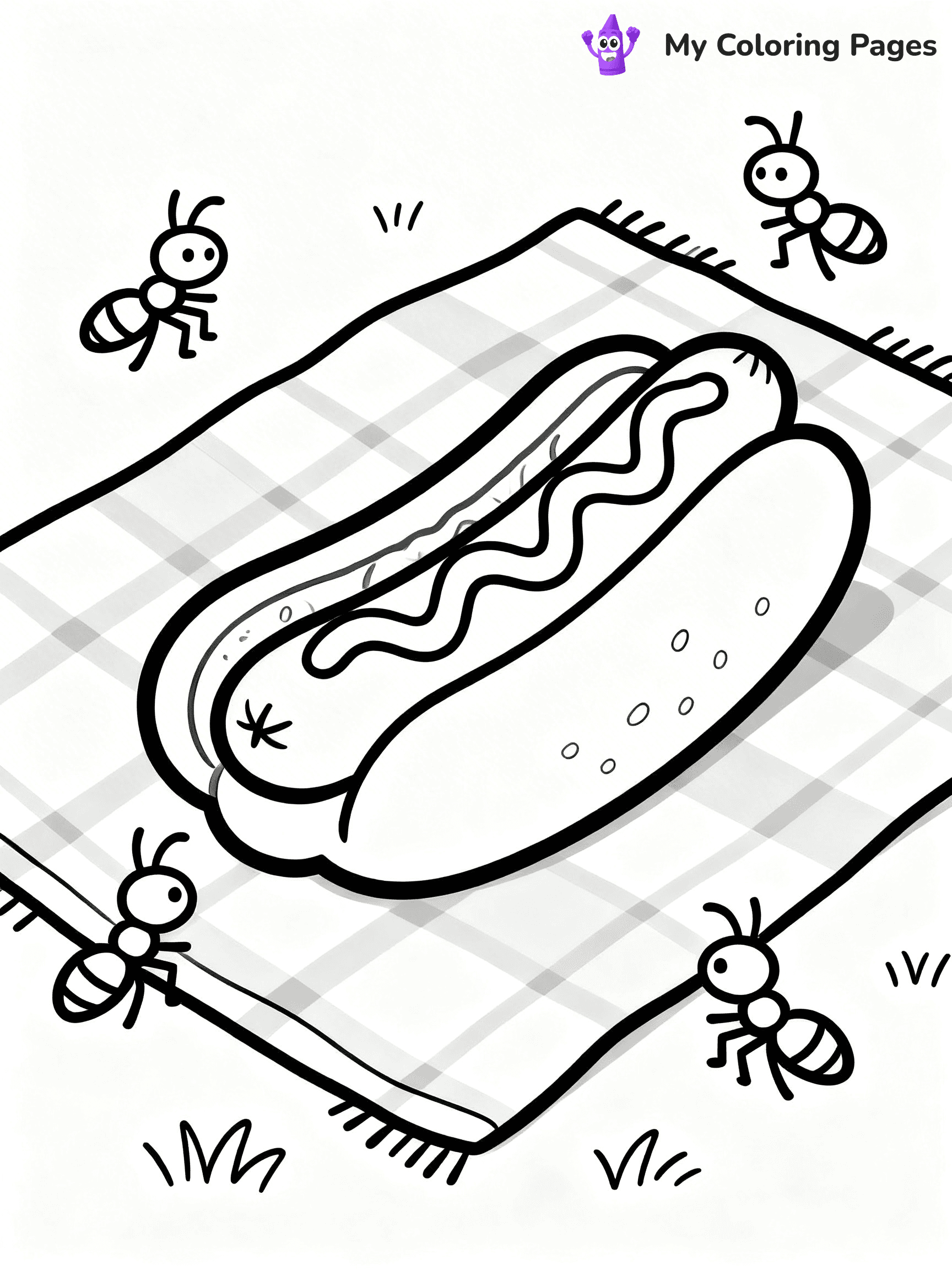 Cute Junk Food Coloring Pages - 8