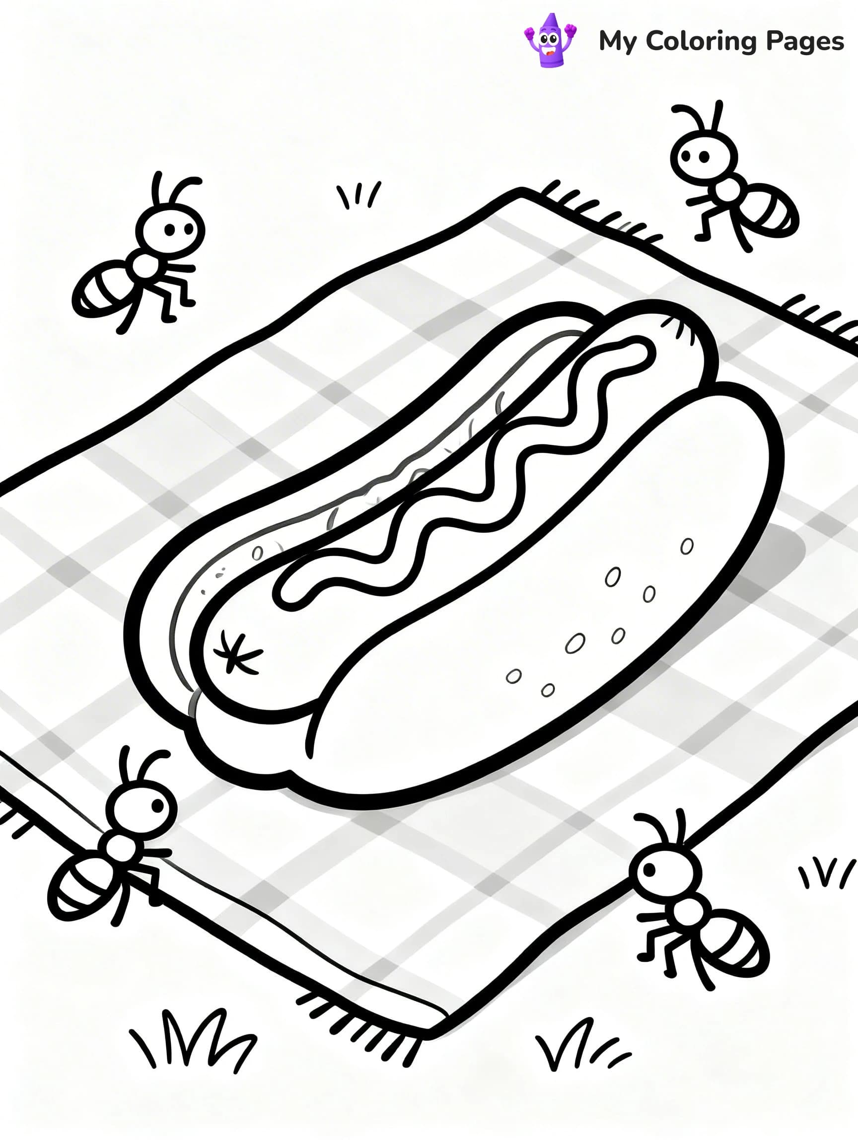 Cute Junk Food Coloring Pages - 8