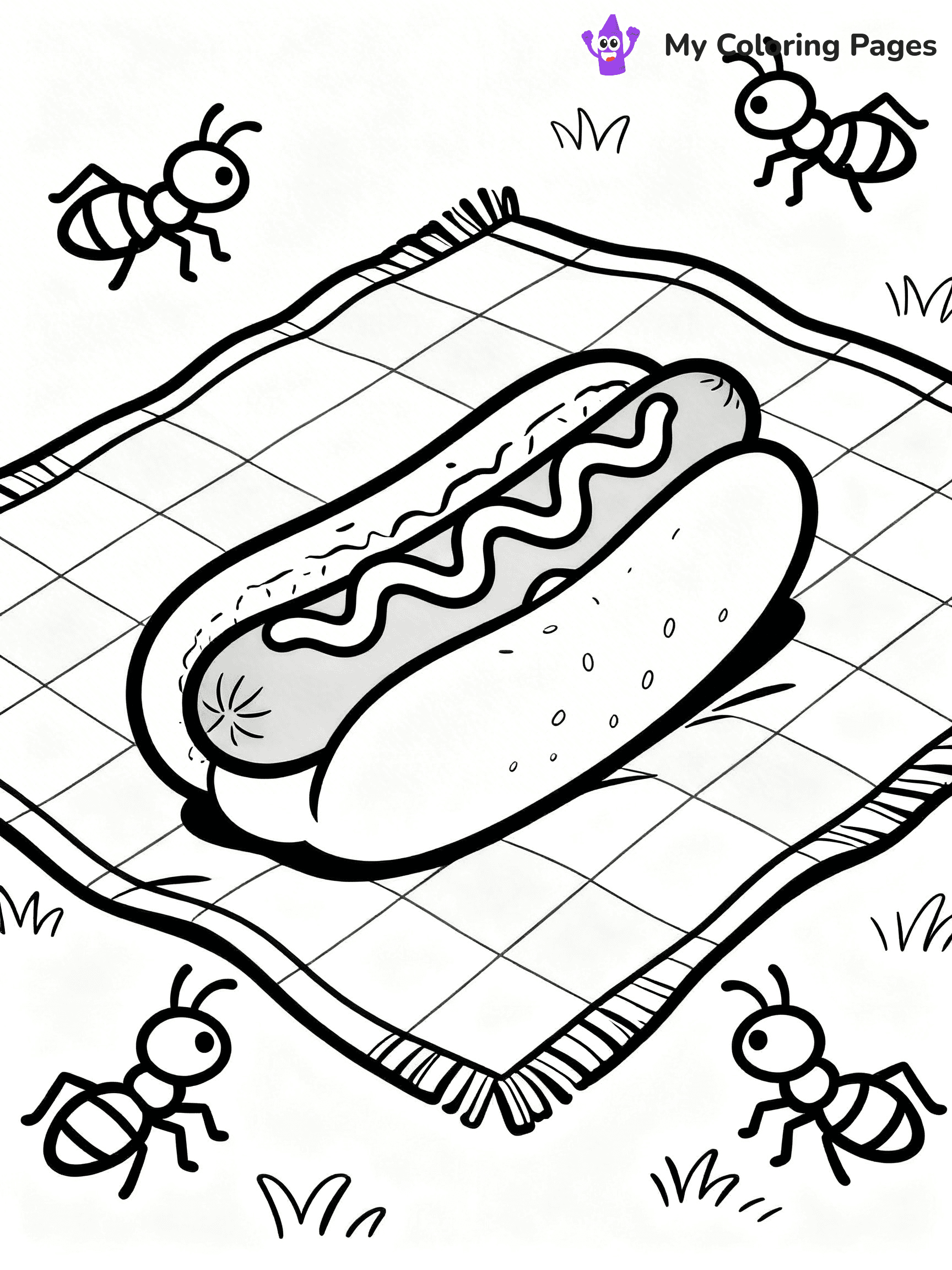 Cute Junk Food Coloring Pages - 7