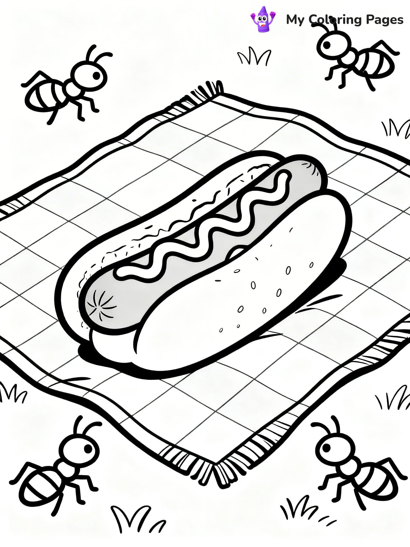 Cute Junk Food Coloring Pages - 7