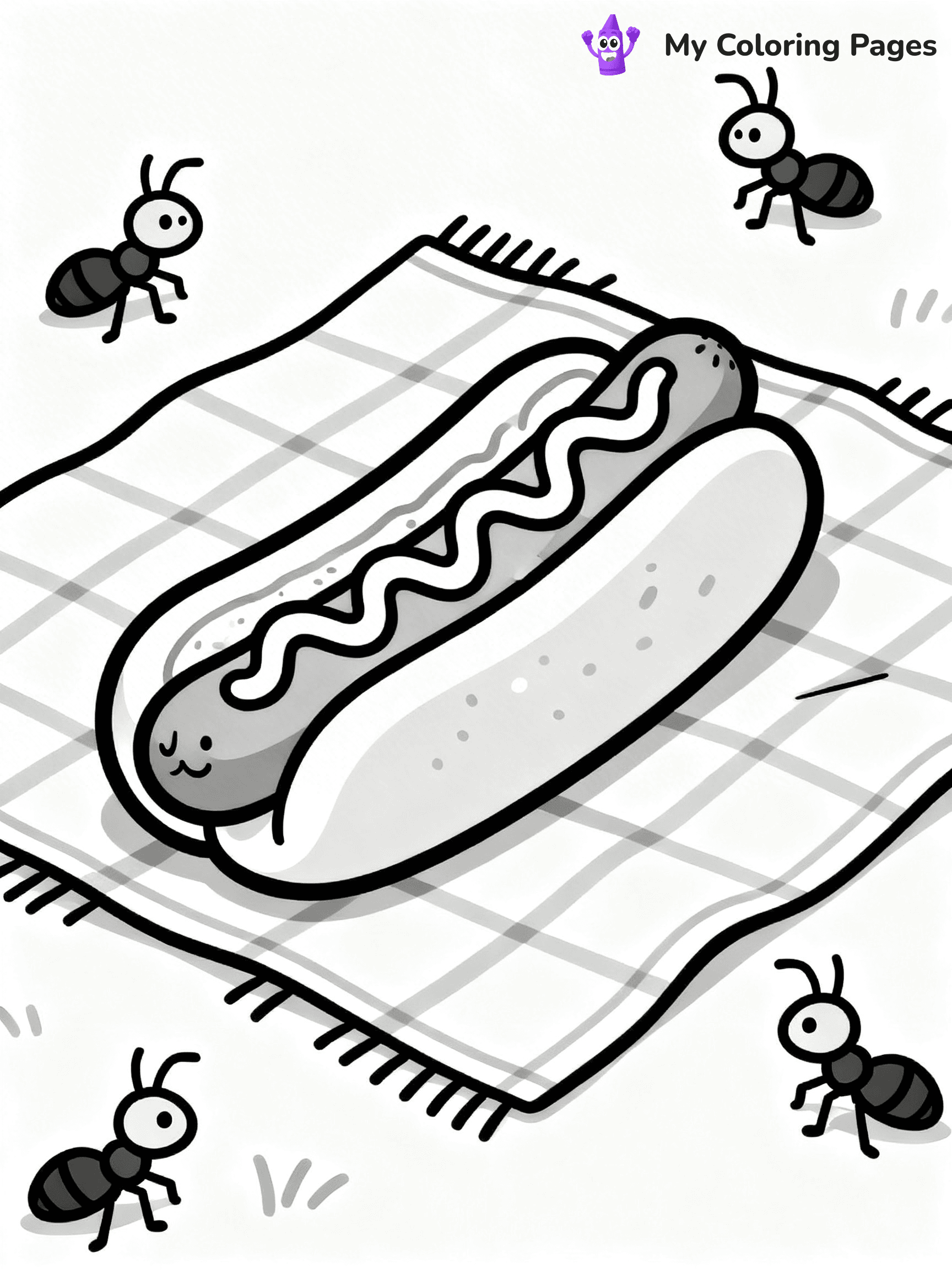Cute Junk Food Coloring Pages - 6
