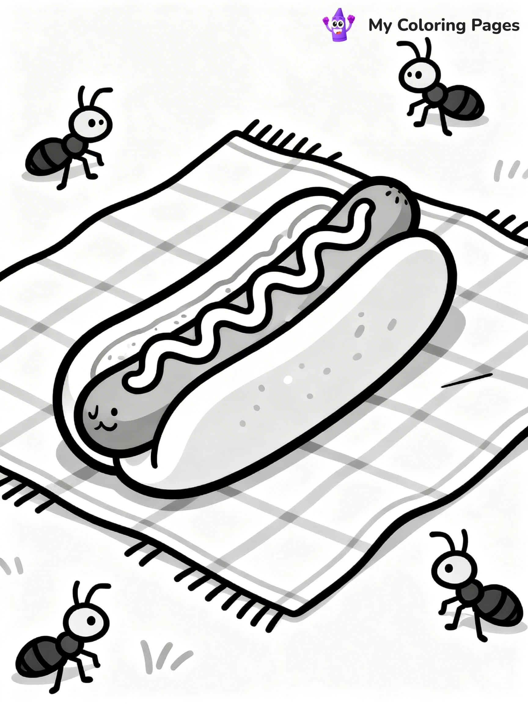 Cute Junk Food Coloring Pages - 6