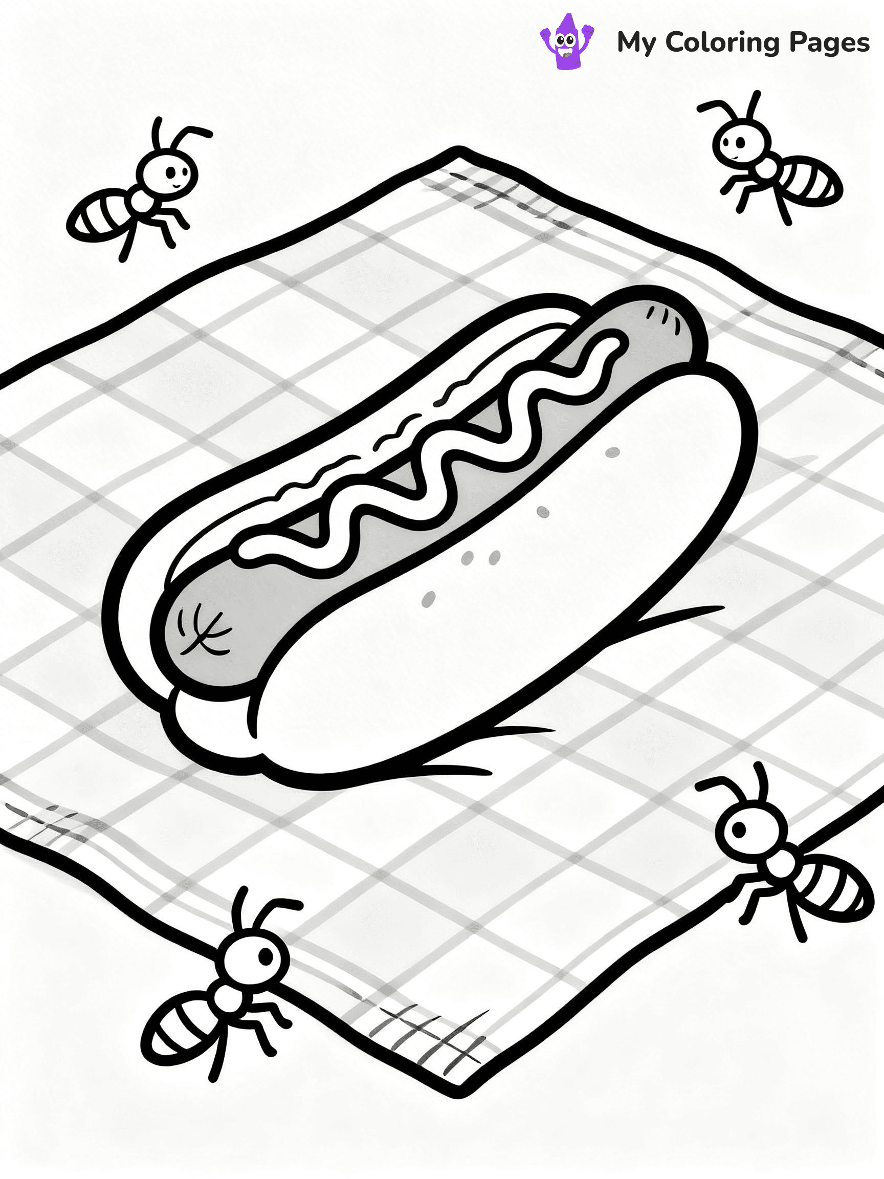 Cute Junk Food Coloring Pages - 5