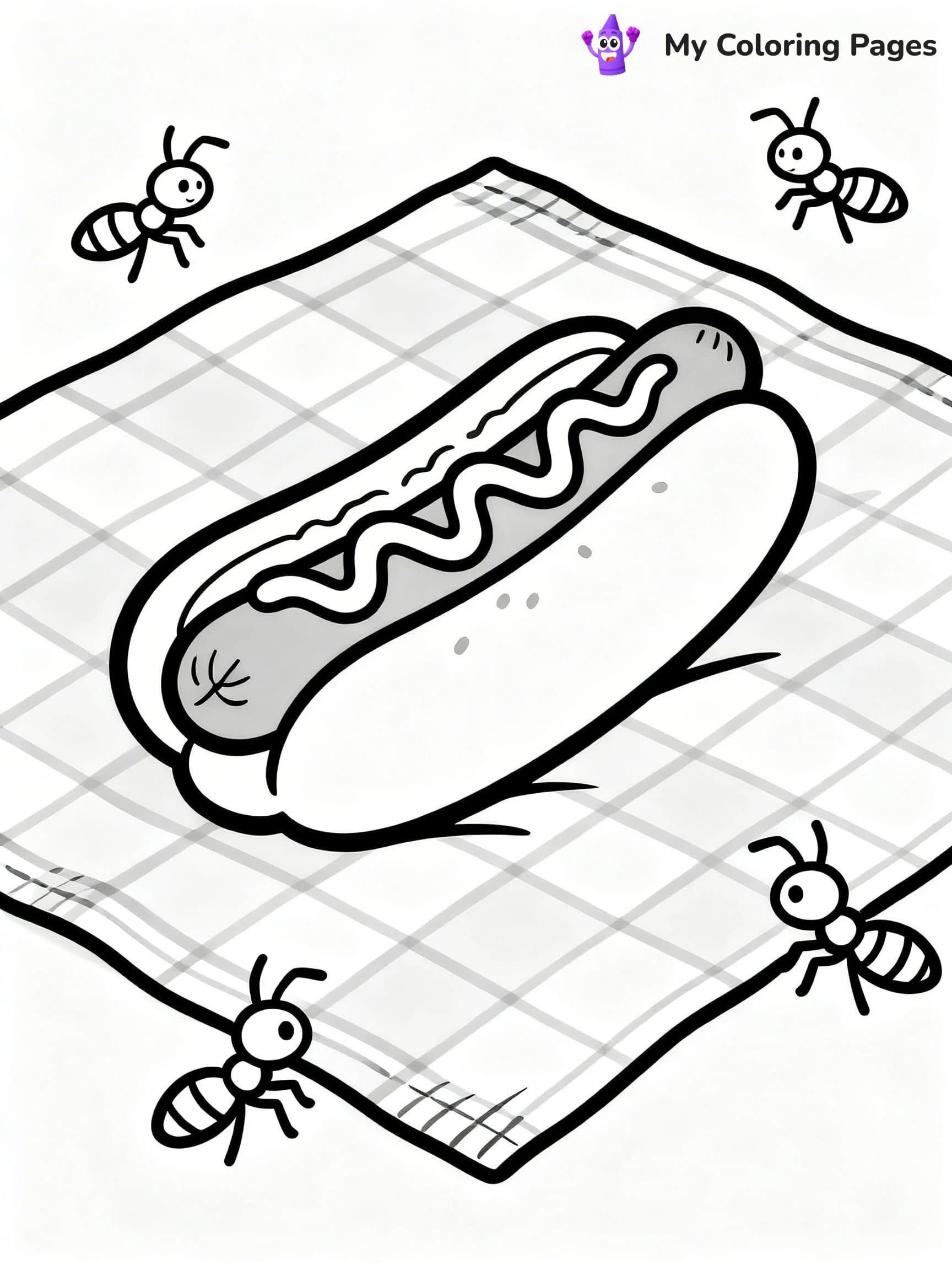 Cute Junk Food Coloring Pages - 5