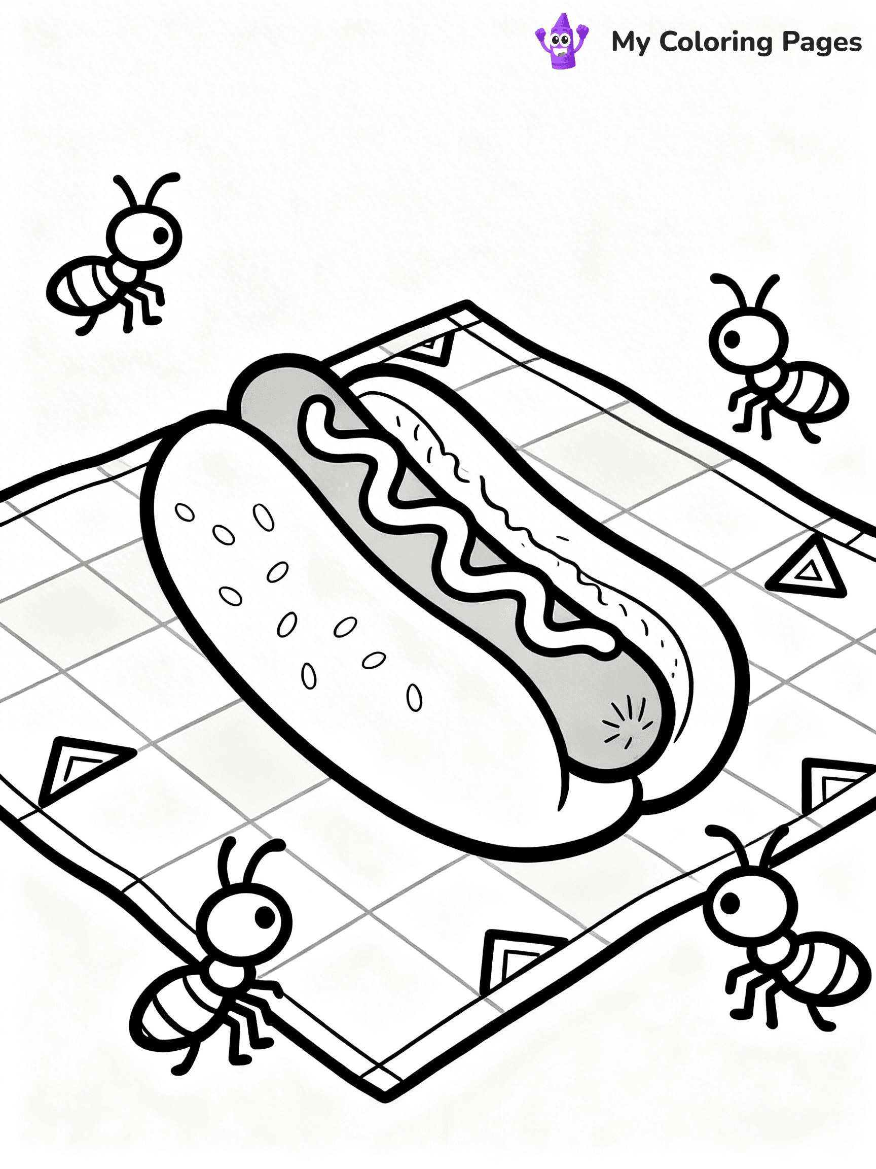 Cute Junk Food Coloring Pages - 4