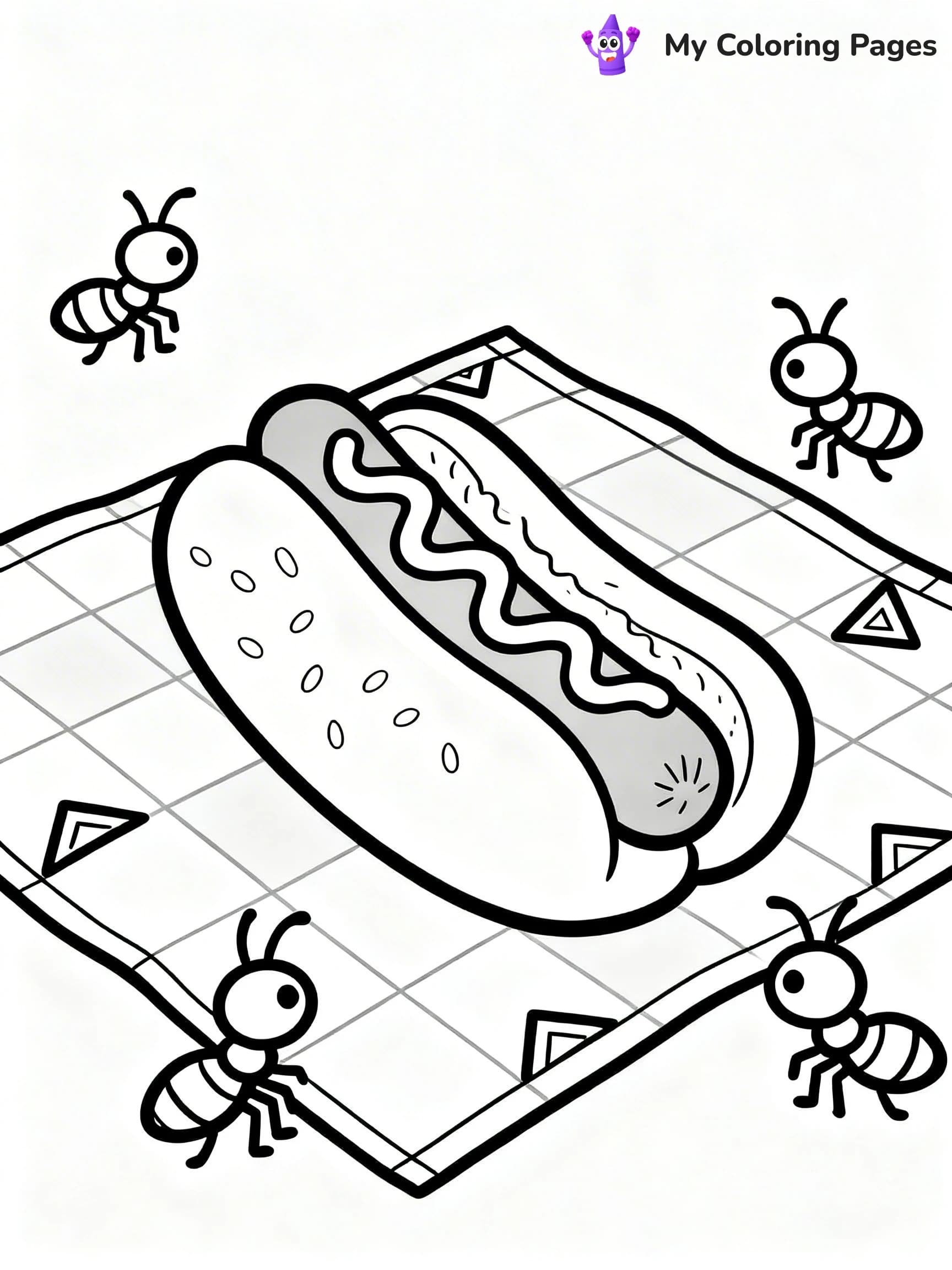 Cute Junk Food Coloring Pages - 4