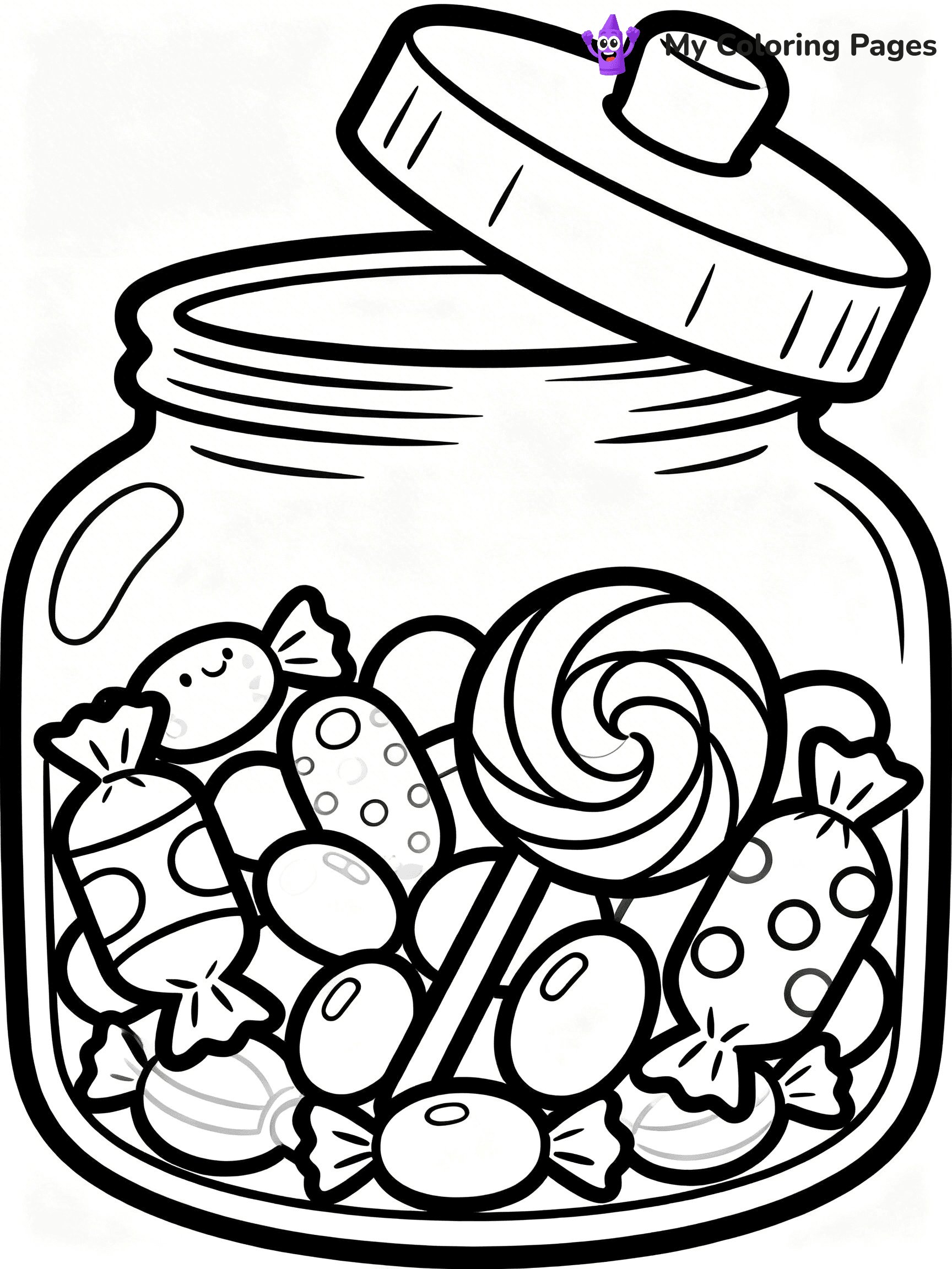 Cute Junk Food Coloring Pages - 3