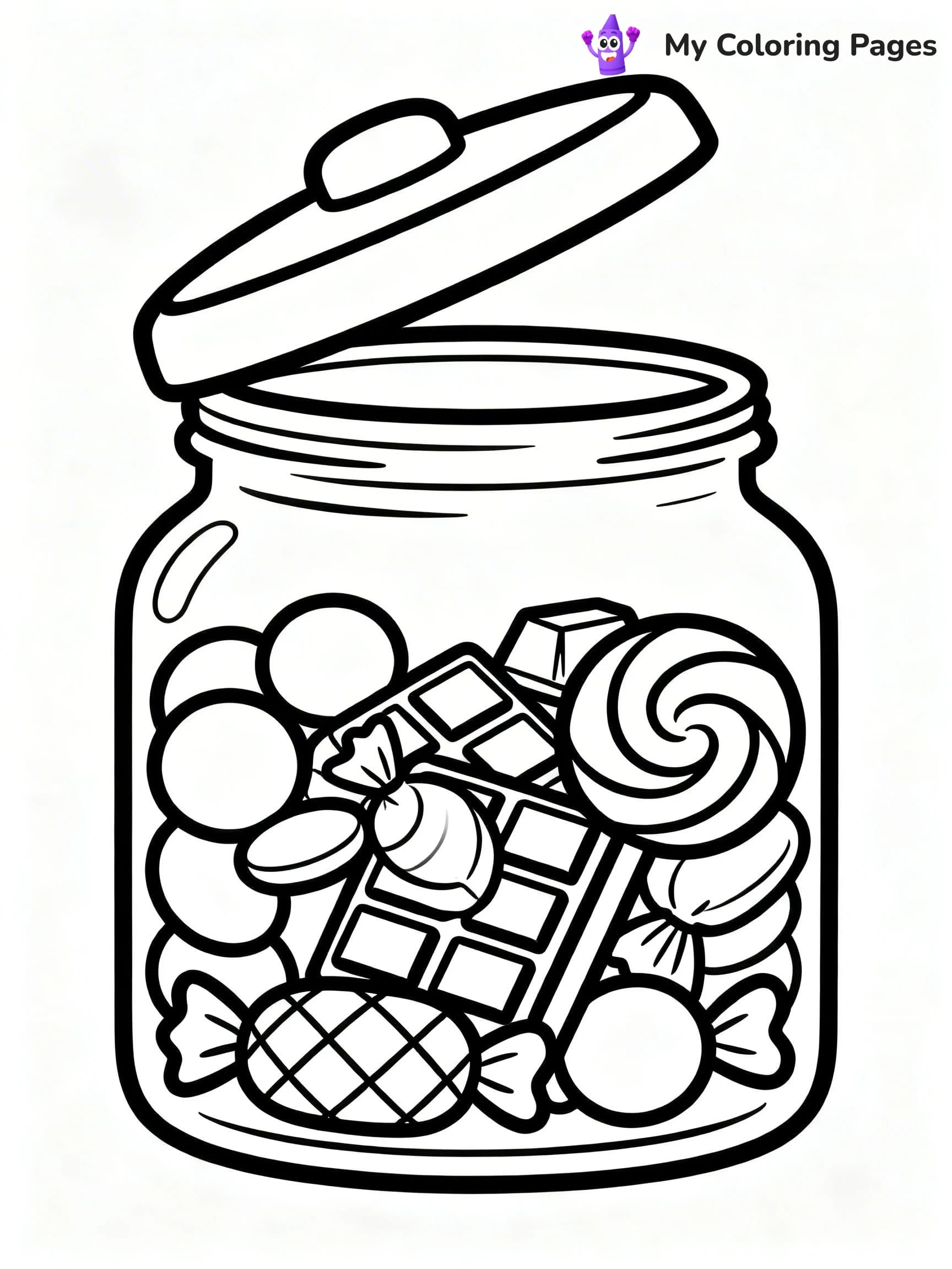 Cute Junk Food Coloring Pages - 2