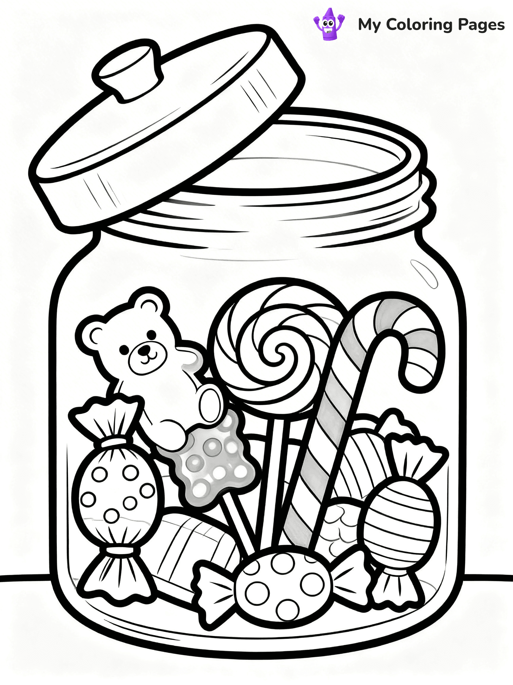 Cute Junk Food Coloring Pages - 1