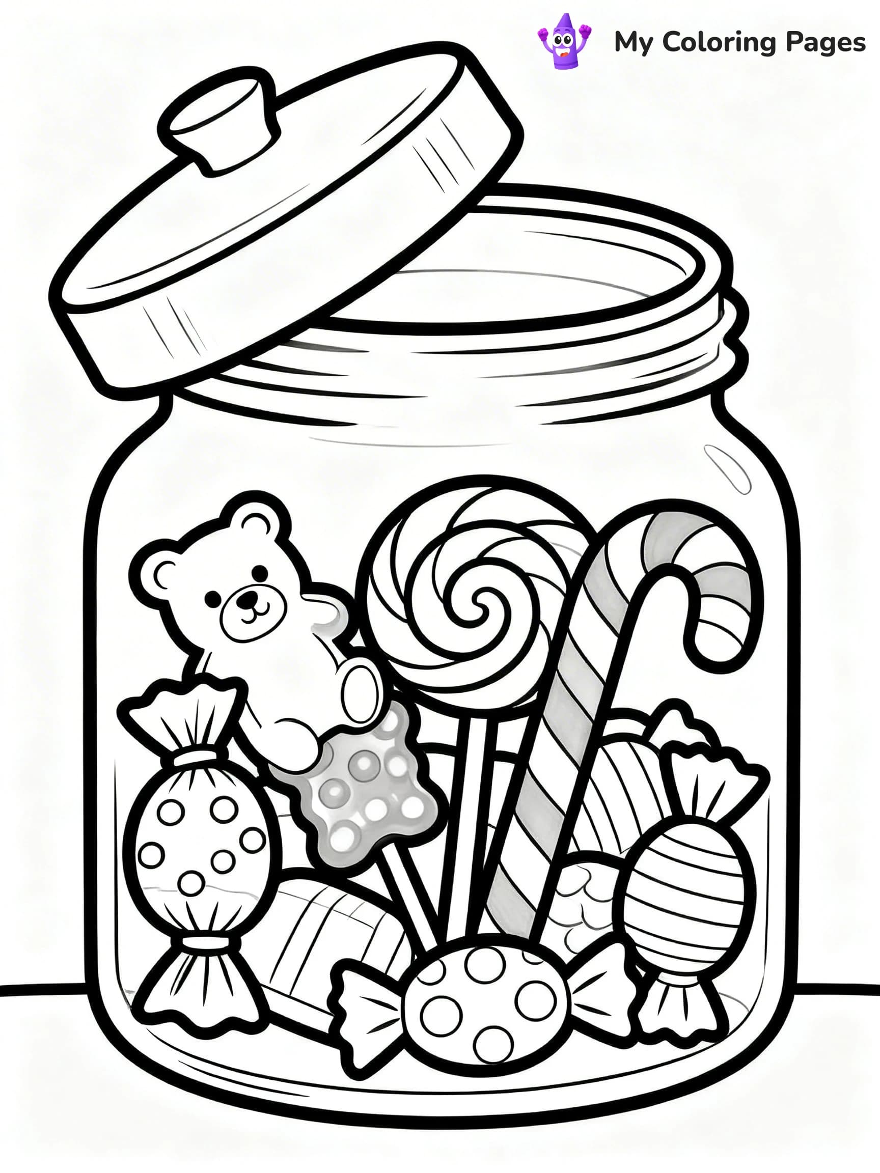 Cute Junk Food Coloring Pages - 1